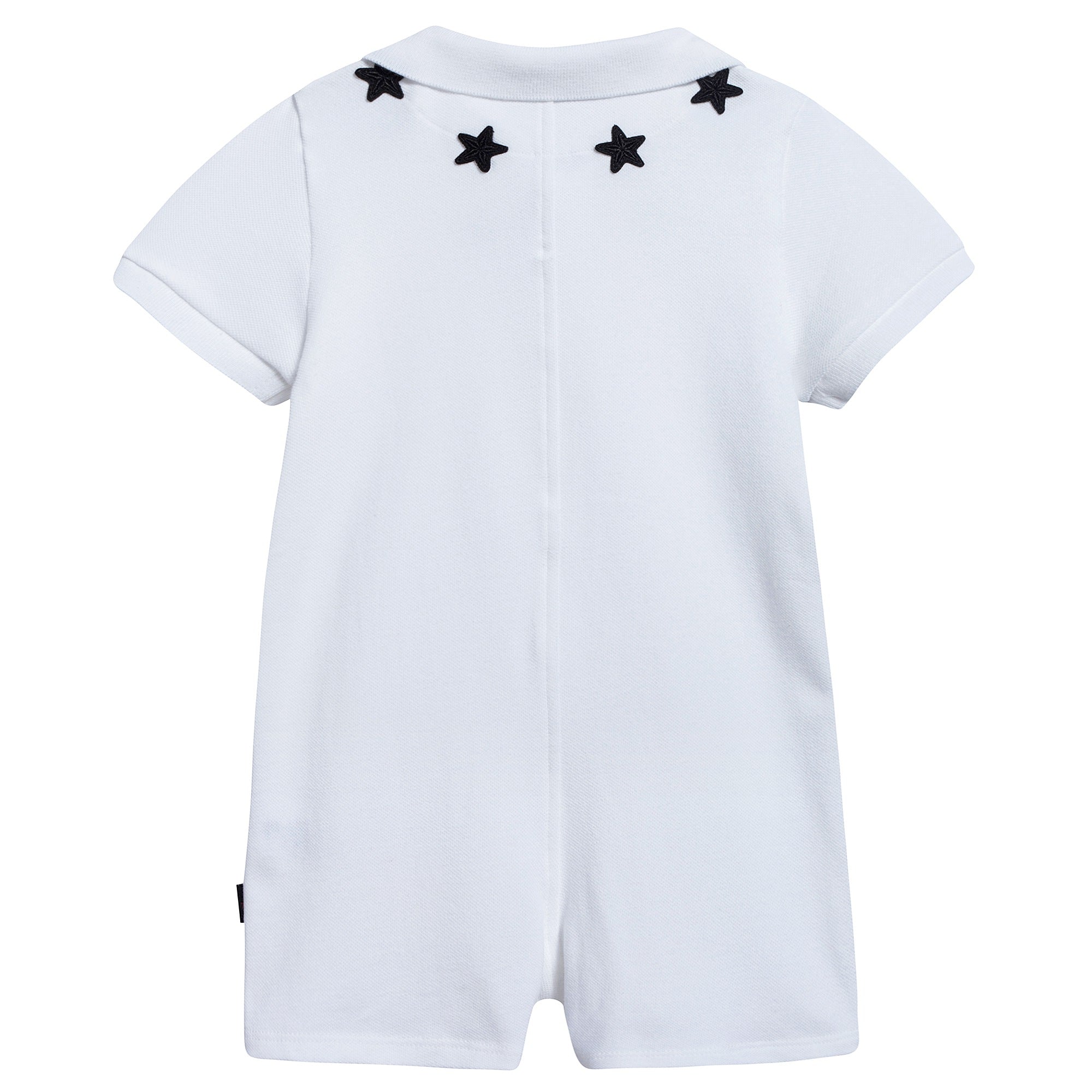 Baby White Cotton "Star" Babysuit