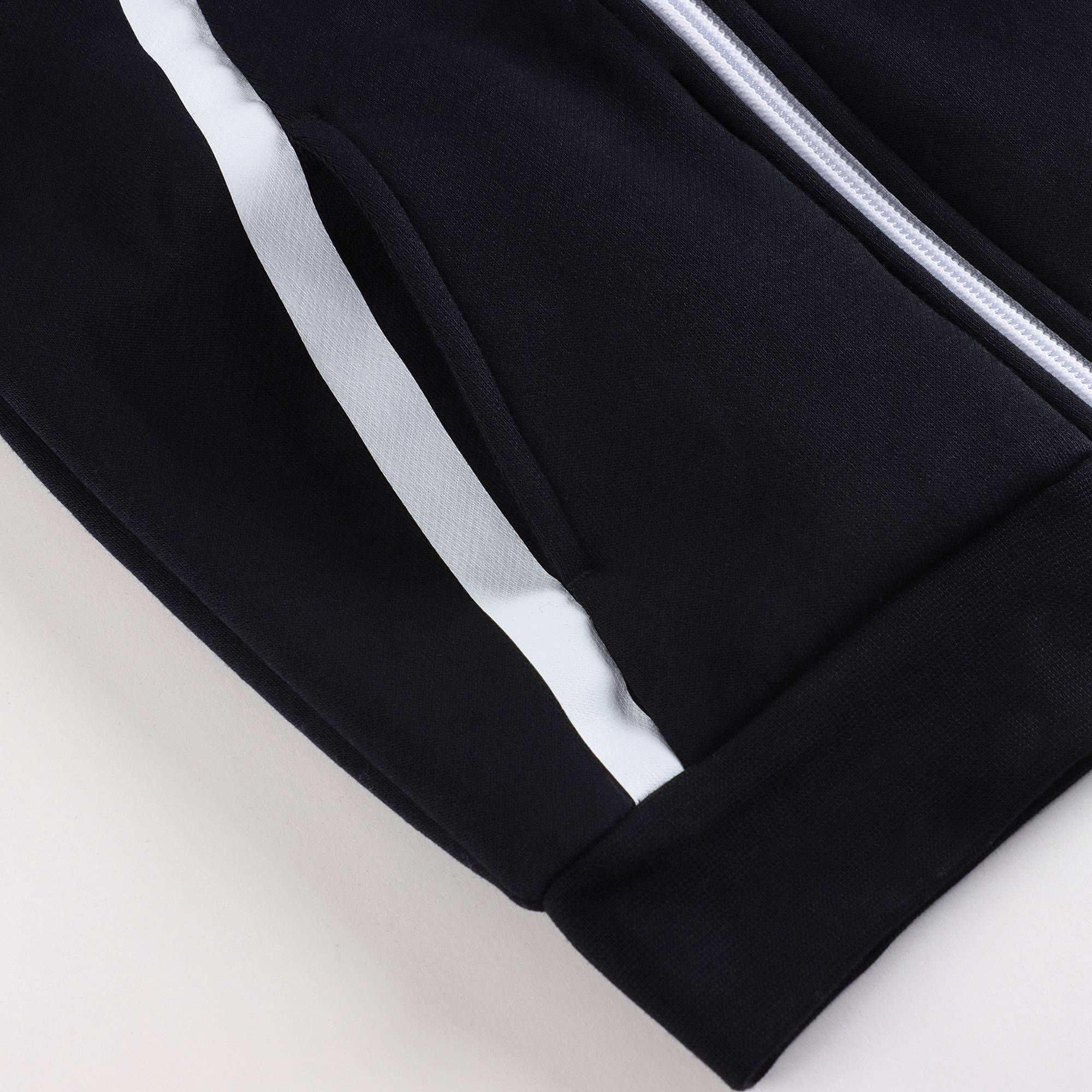 Boys Black Logo Zip-Up Top