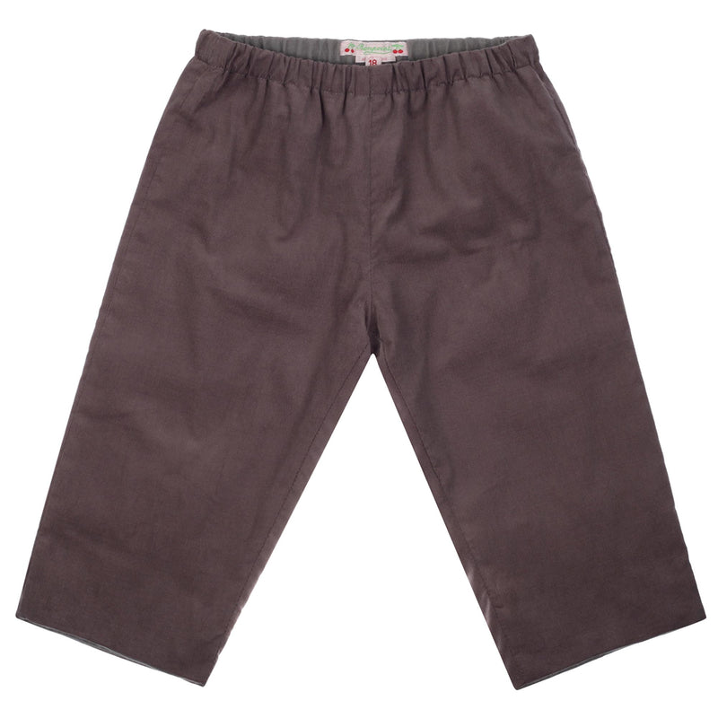 Baby Slate Grey Cotton Trouser - CÉMAROSE | Children's Fashion Store - 1