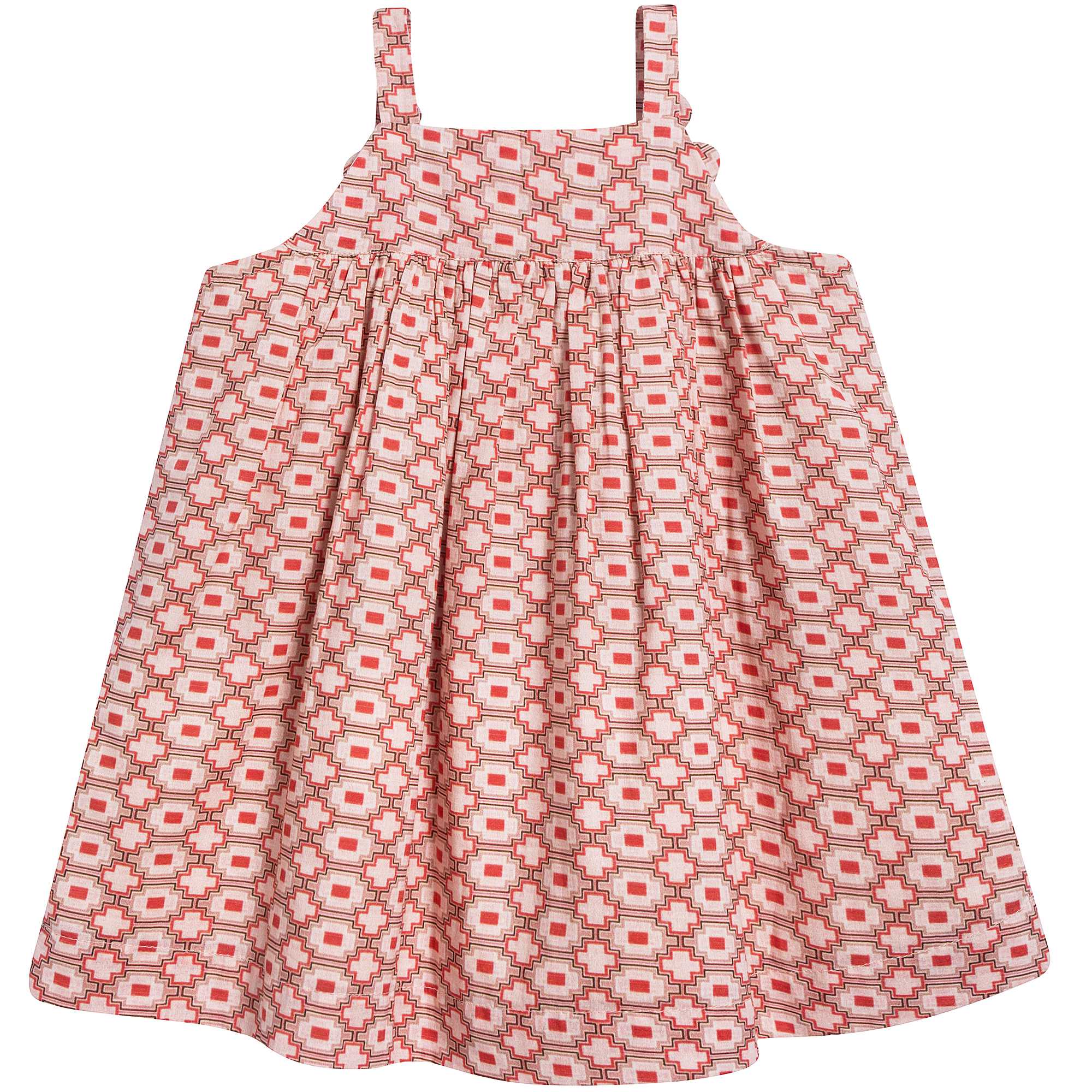 Baby Girls Kaleido Red Woven Dress