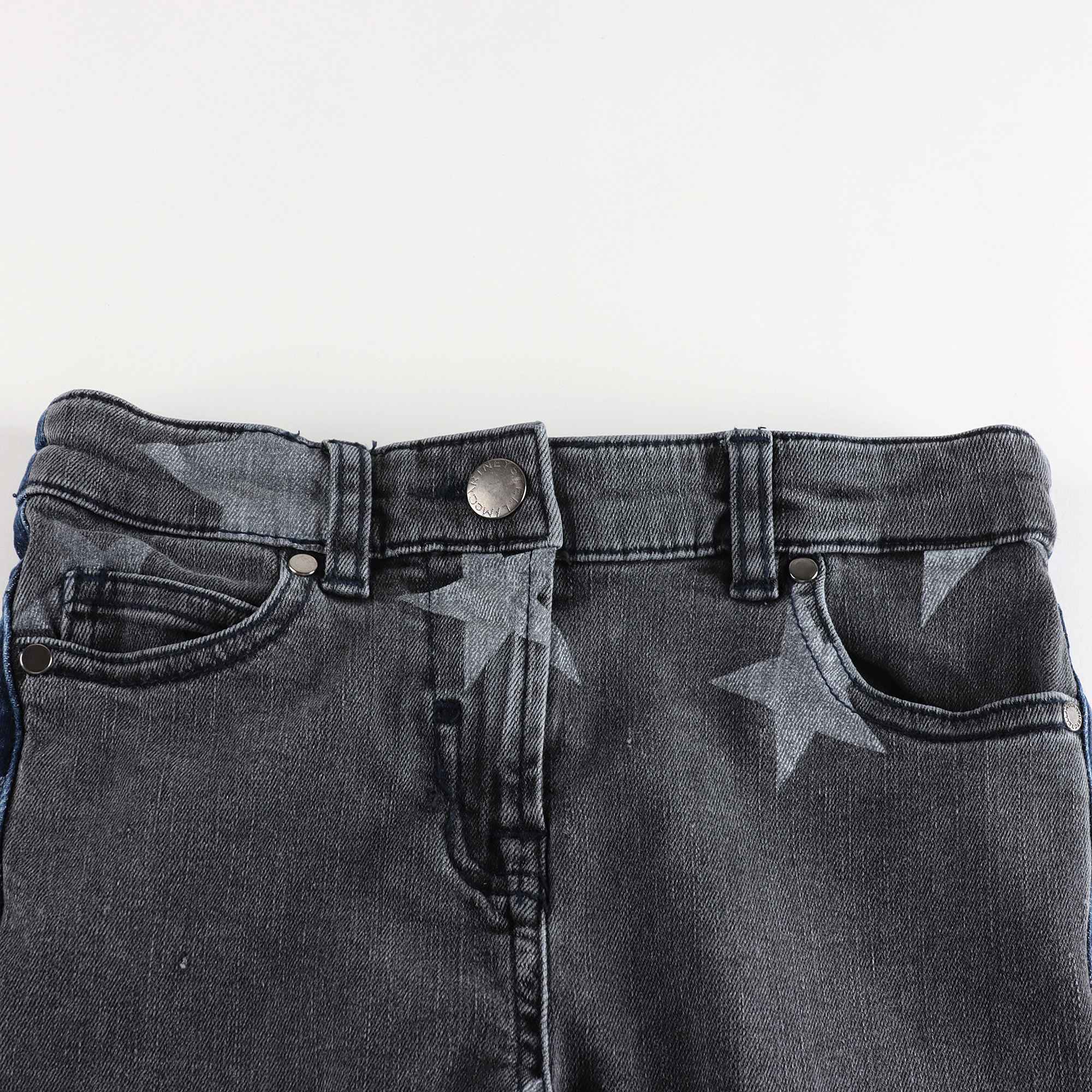 Girls Dark Grey Stars Denim Trousers