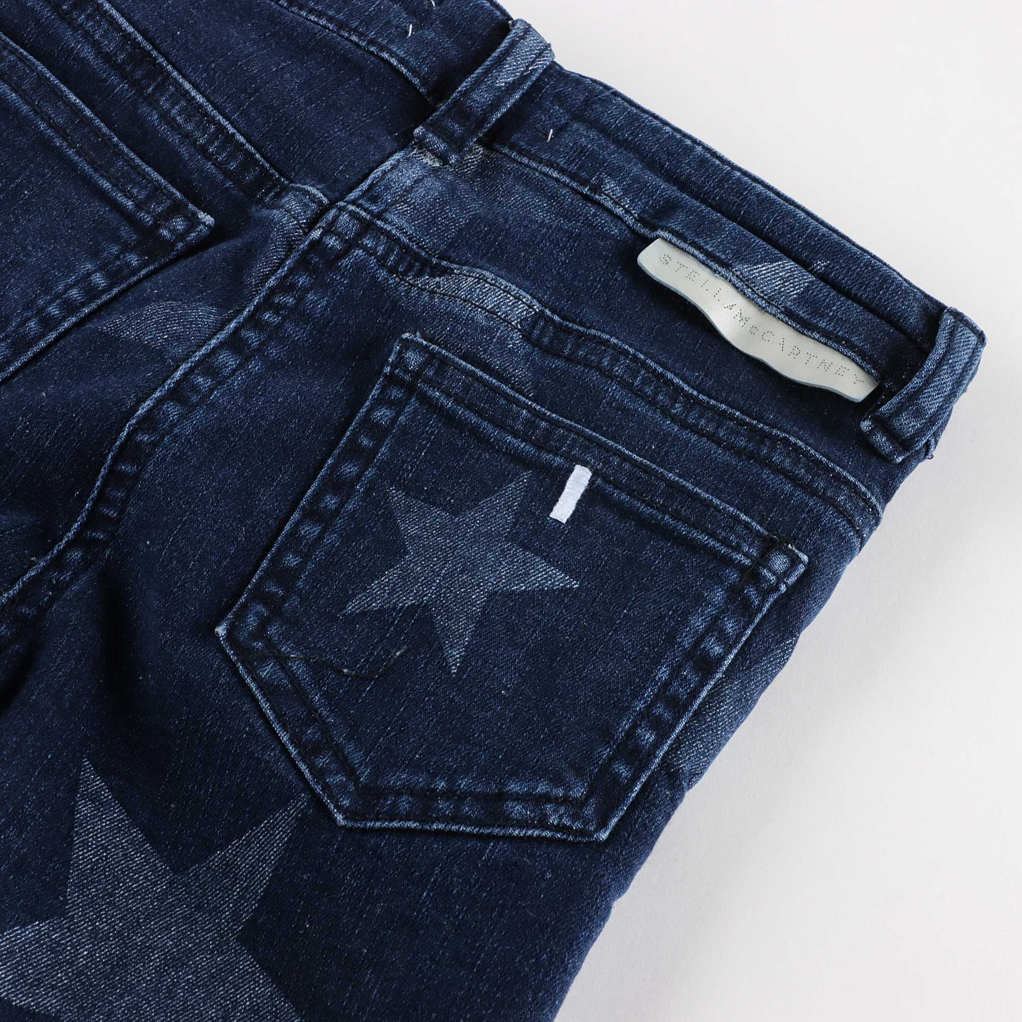 Girls Dark Grey Stars Denim Trousers