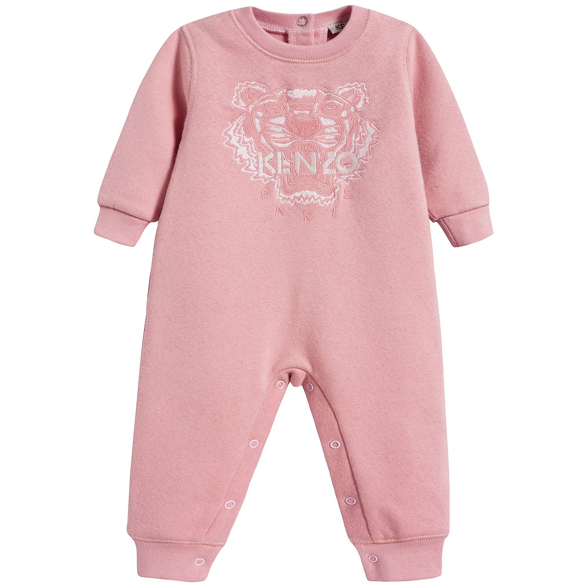 Baby Girls Middle Pink Cotton Babysuit