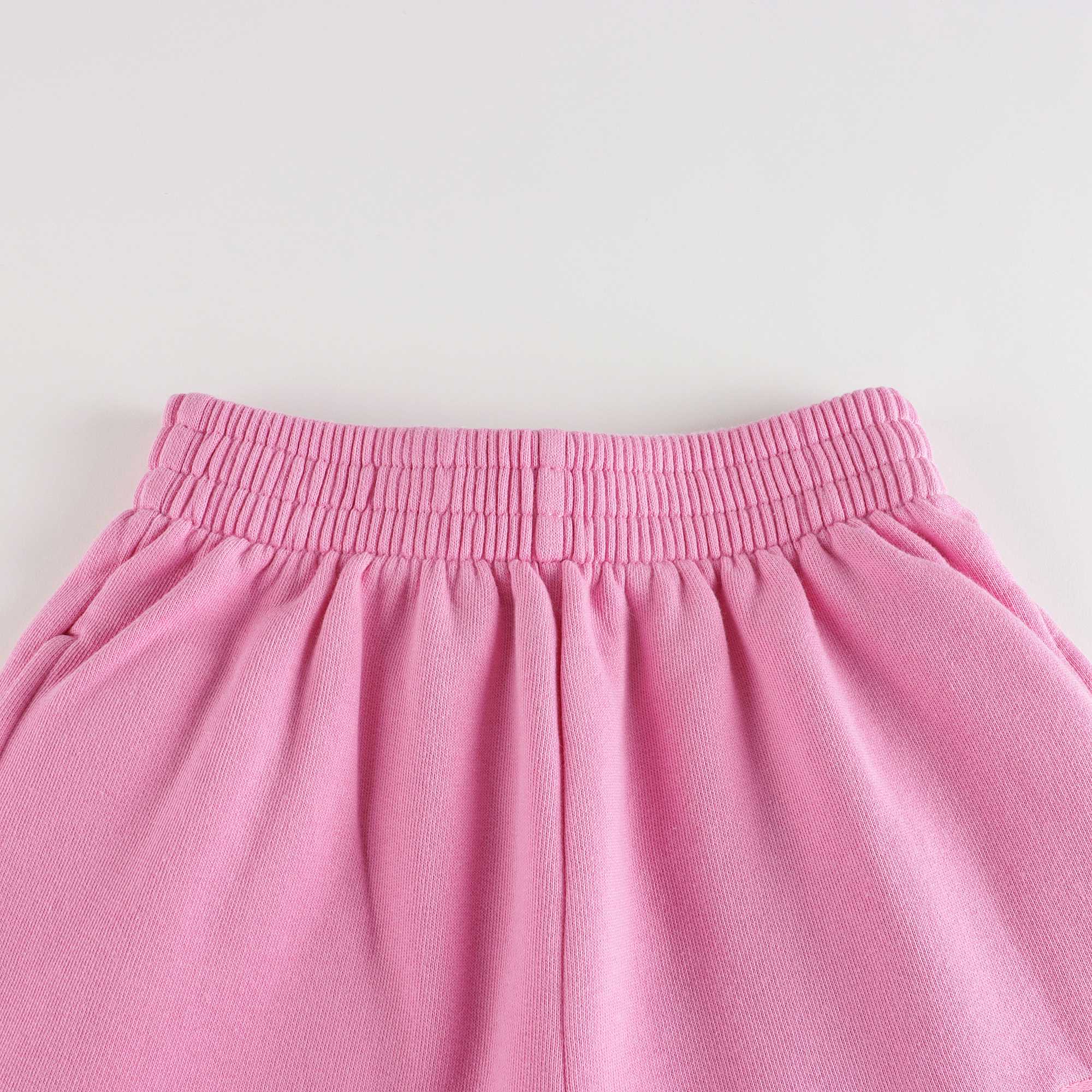 Boys & Girls Pink Logo Cotton Trousers