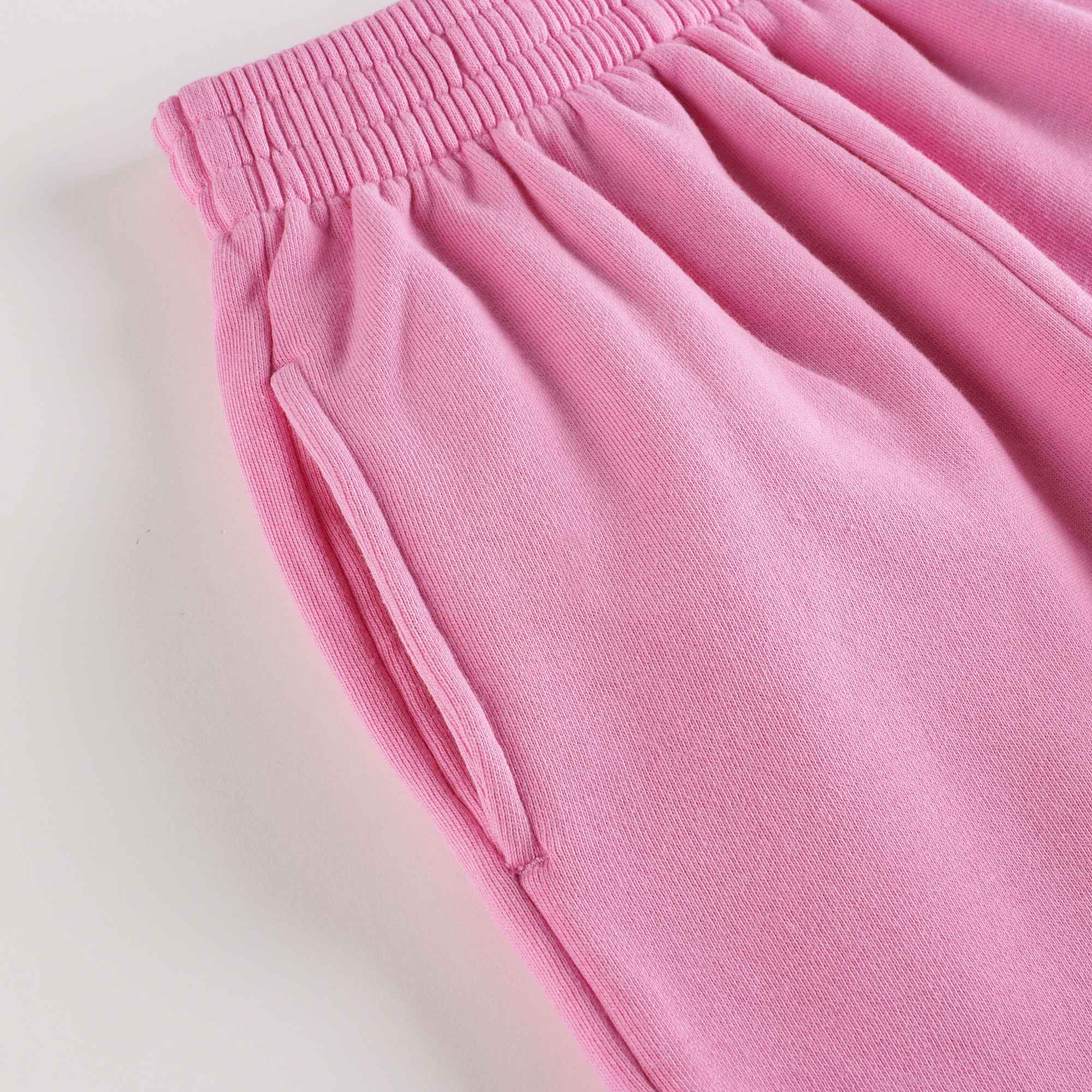 Boys & Girls Pink Logo Cotton Trousers