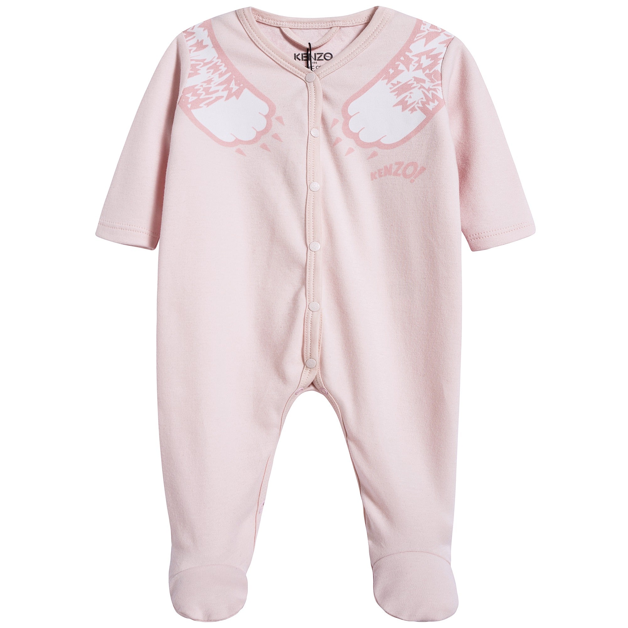 Baby Girls Light Pink Cotton Babysuit