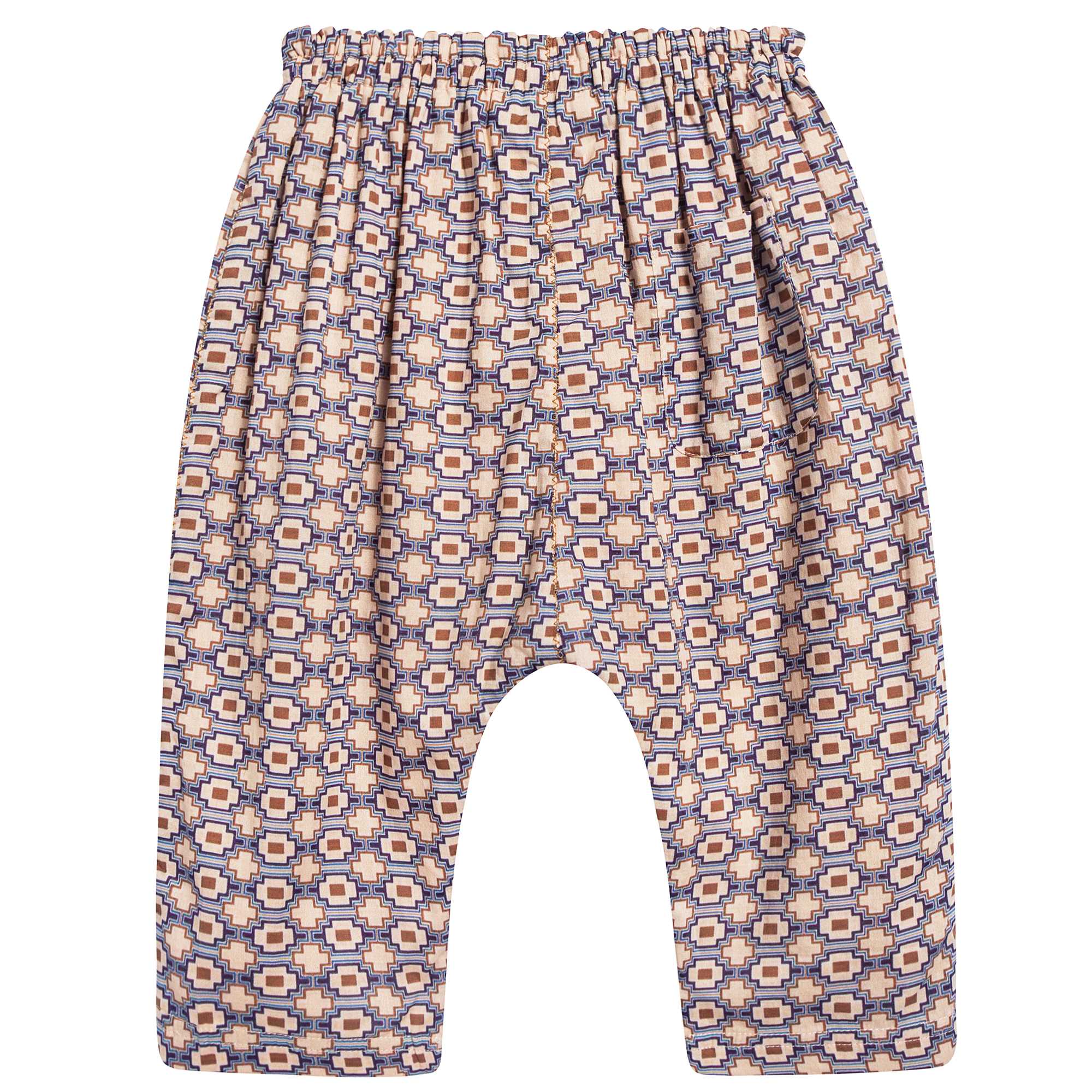 Baby Kaleido Blue Woven Trousers