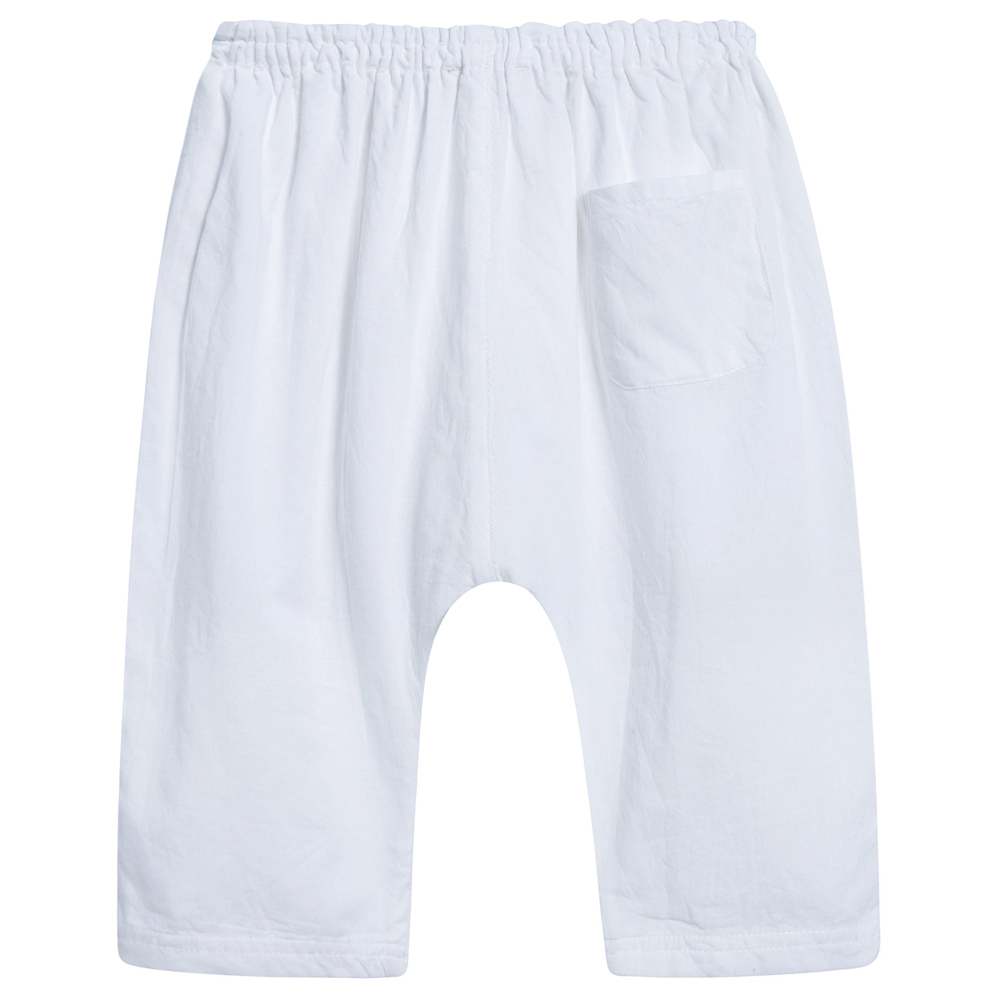 Baby White Cotton Woven Trousers