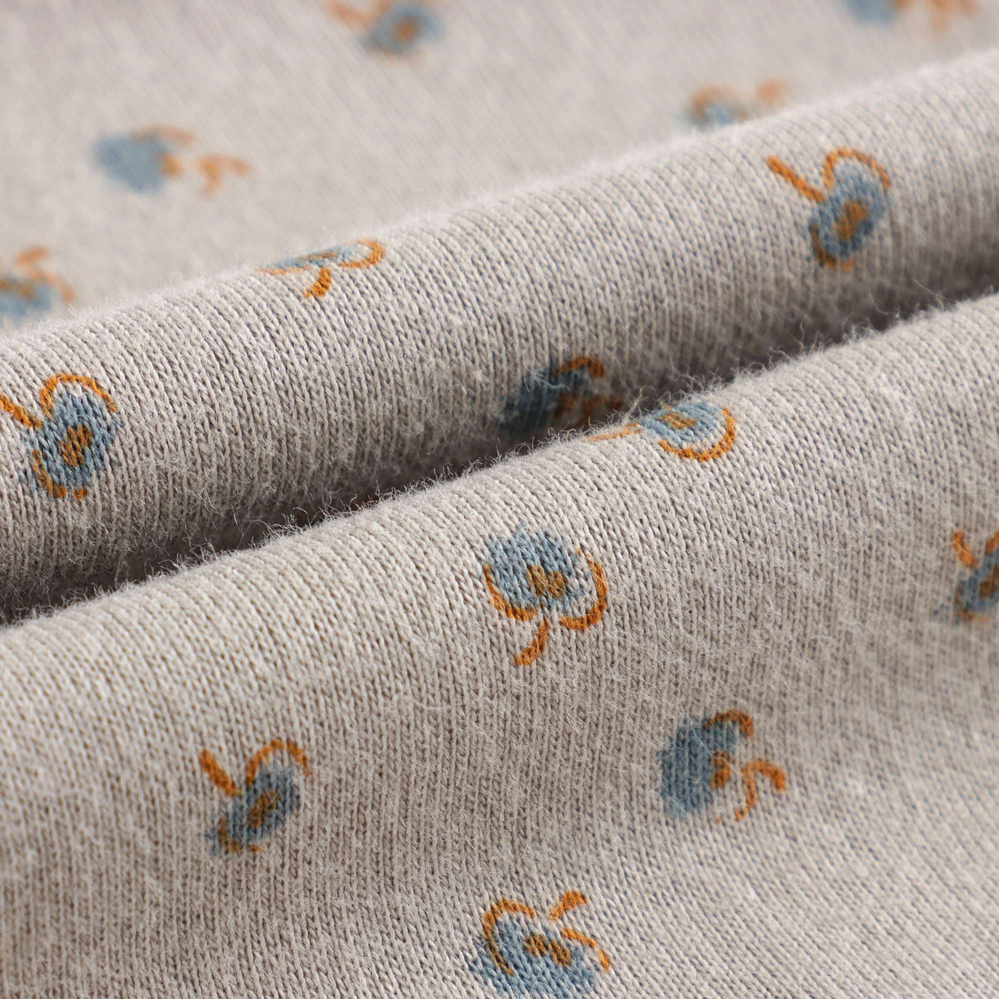 Baby Boys & Girls Taupe Printed Cotton Set