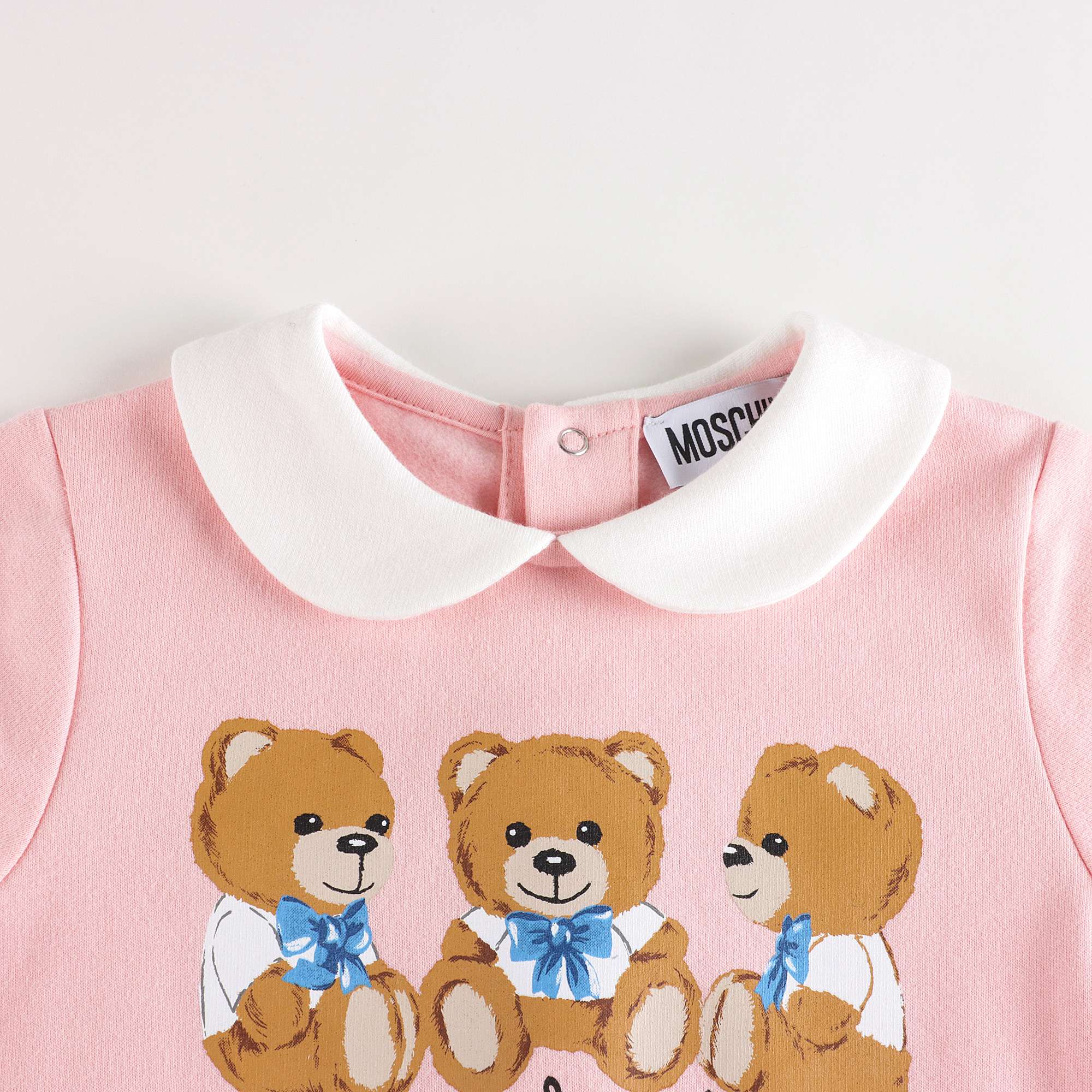 Baby Boys & Girls Pink Printed Cotton Babysuit Set