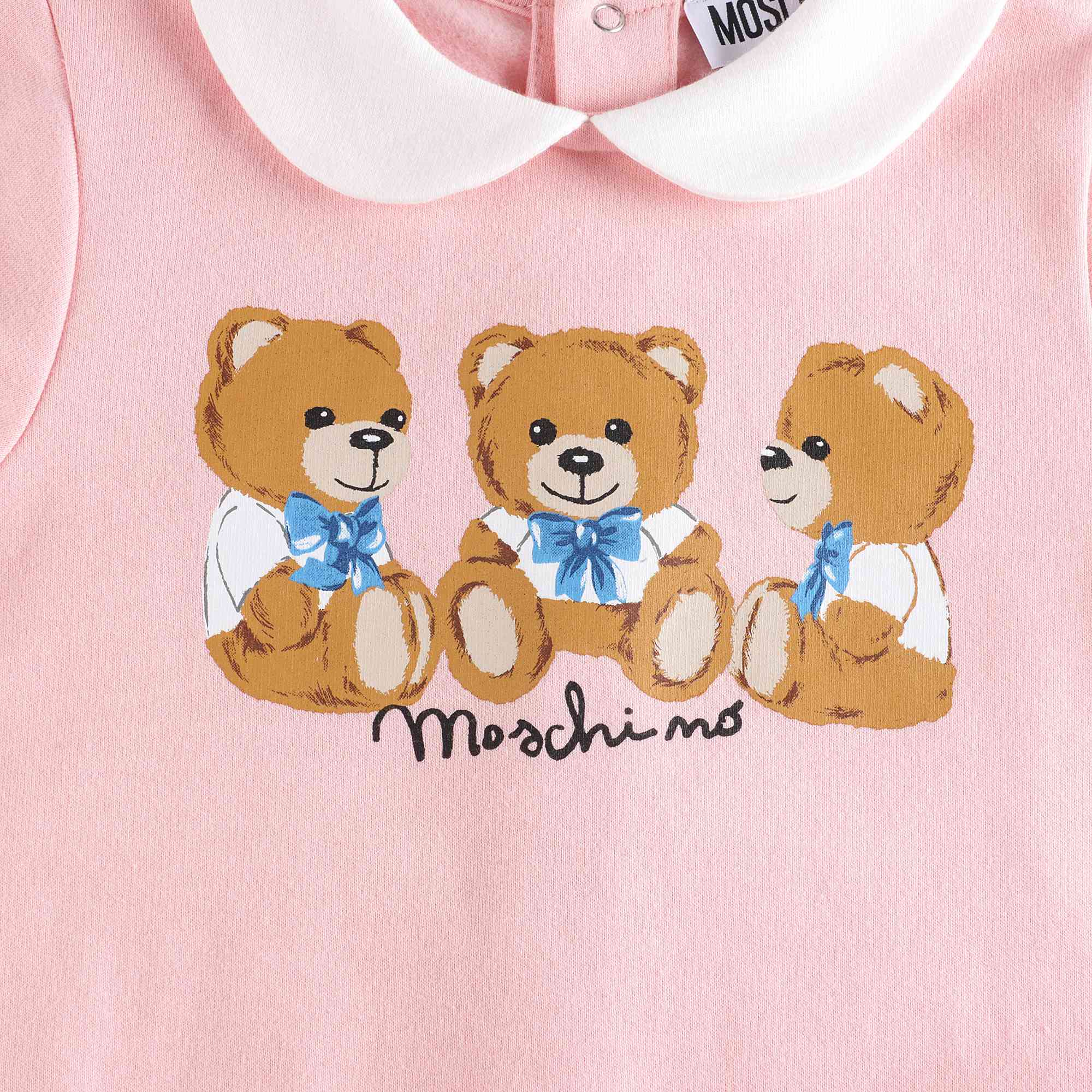 Baby Boys & Girls Pink Printed Cotton Babysuit Set