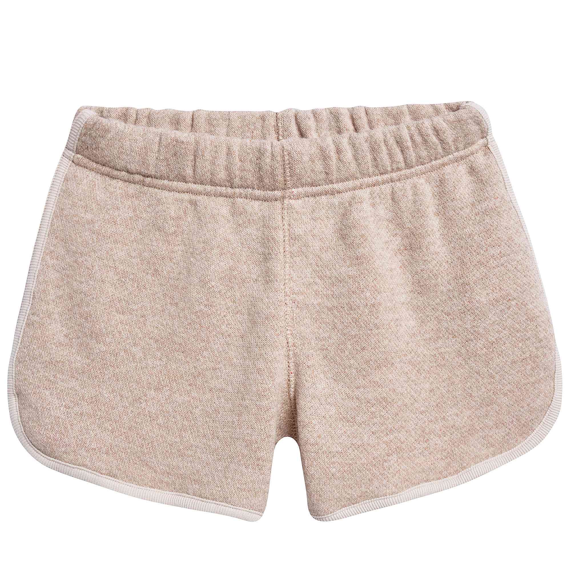 Girls Pink Oatmeal Cotton Jersey Shorts