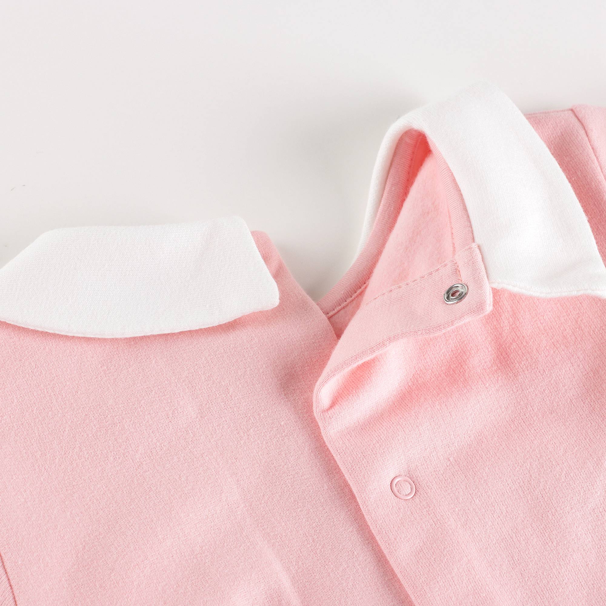 Baby Boys & Girls Pink Printed Cotton Babysuit Set