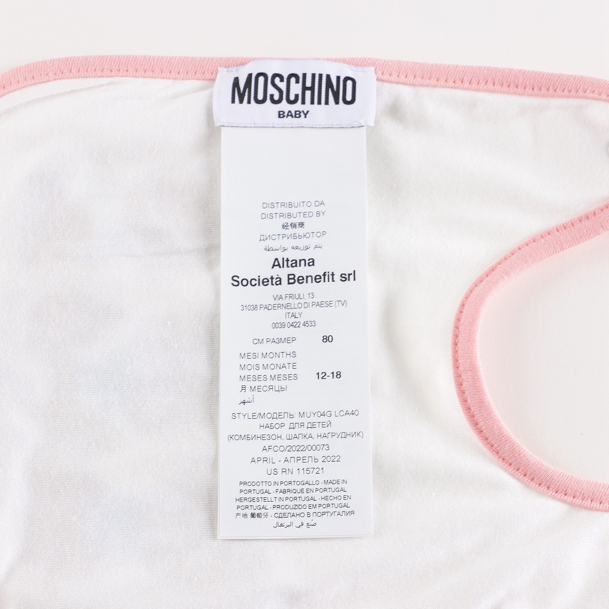 Baby Boys & Girls Pink Printed Cotton Babysuit Set