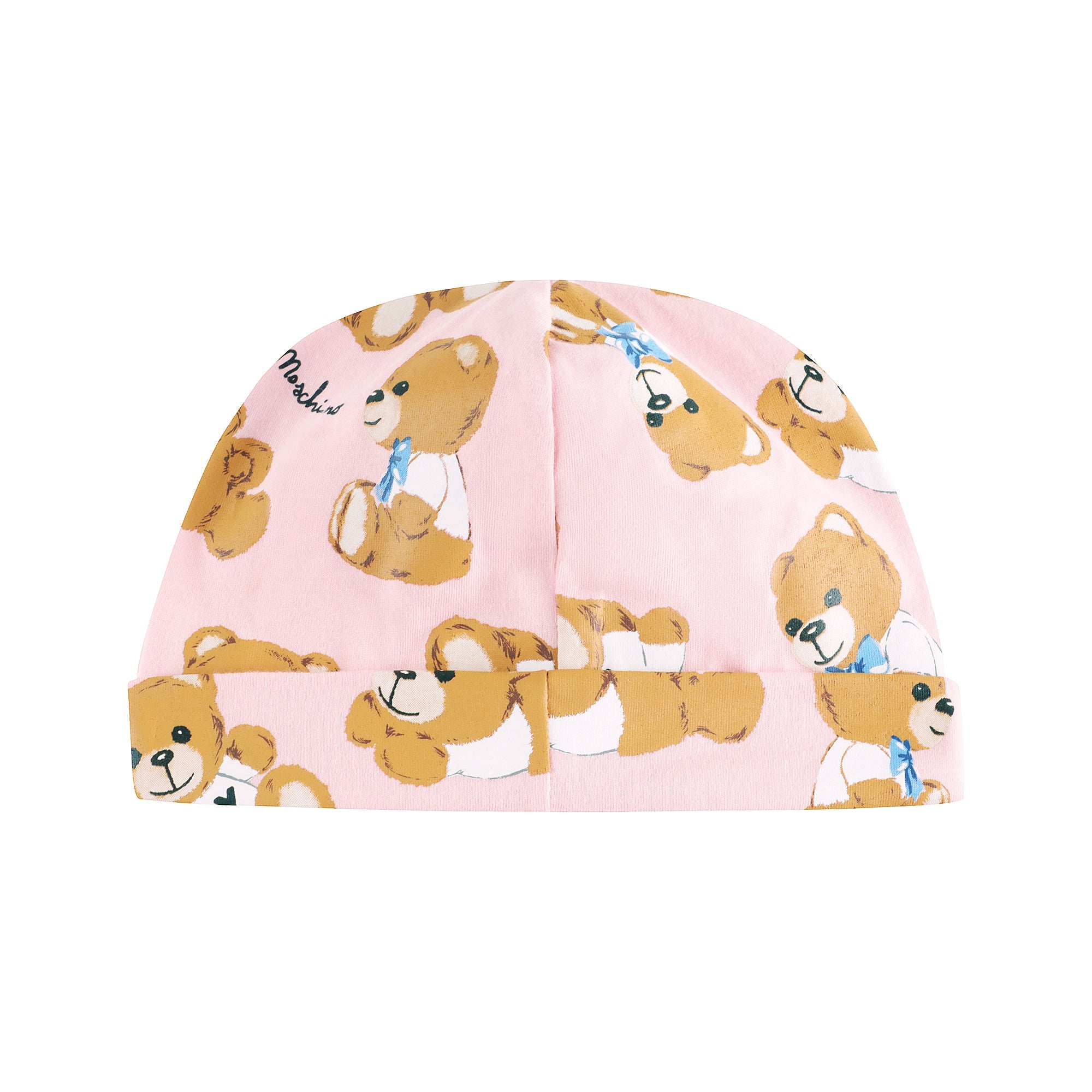 Baby Boys & Girls Pink Printed Cotton Babysuit Set