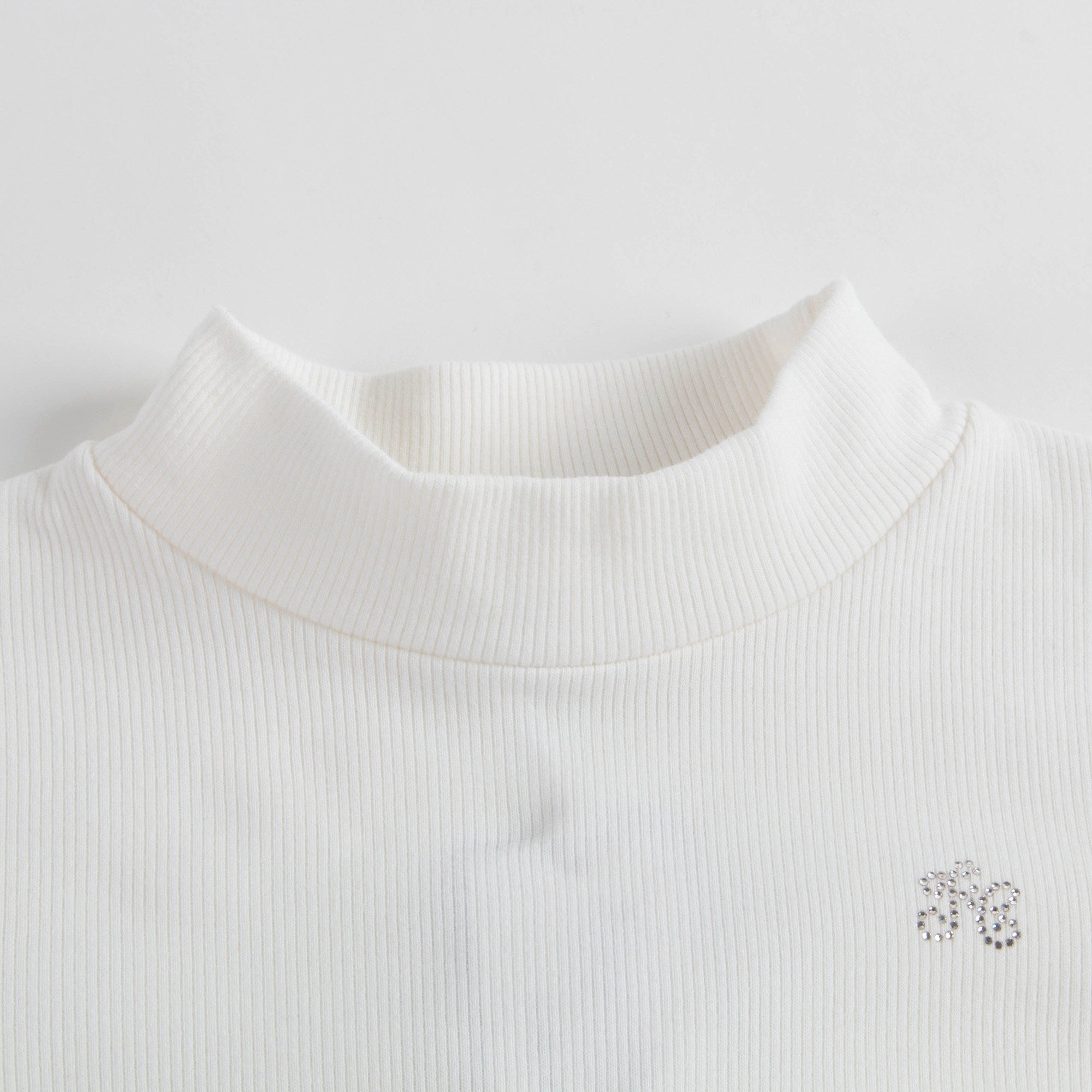 Girls White Cotton Pullover