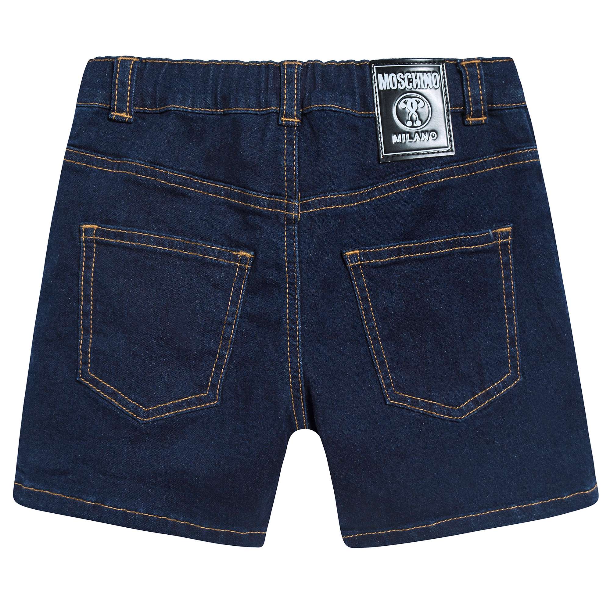Girls & Boys Dark Blue Cotton Shorts