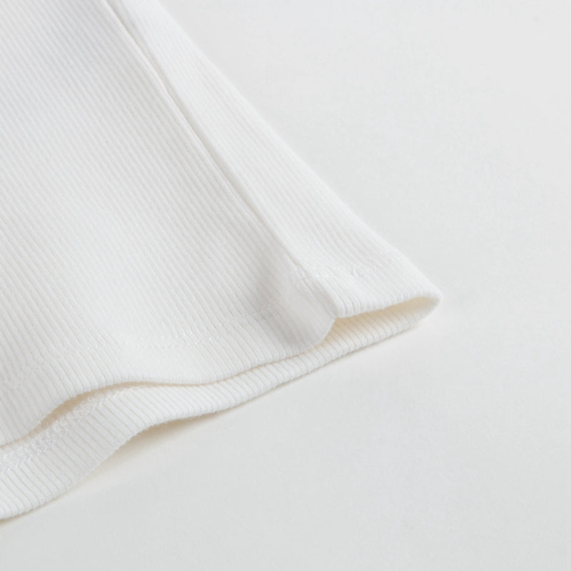 Girls White Cotton Pullover