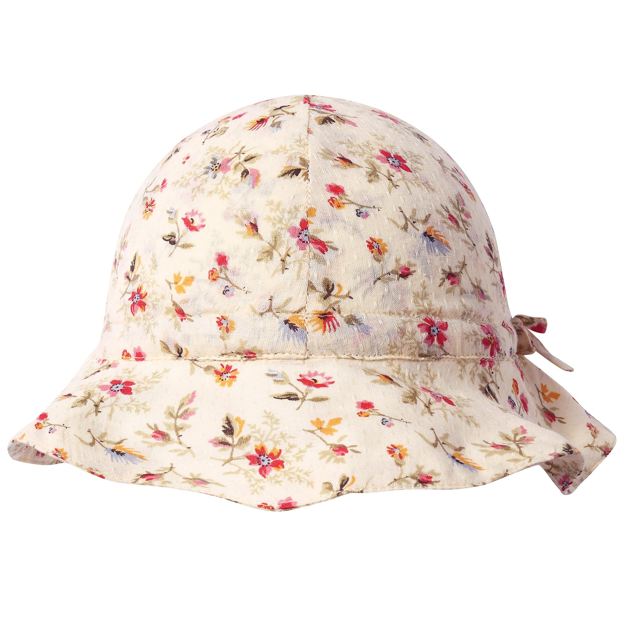 Baby Girls Pink Cotton Woven Hat