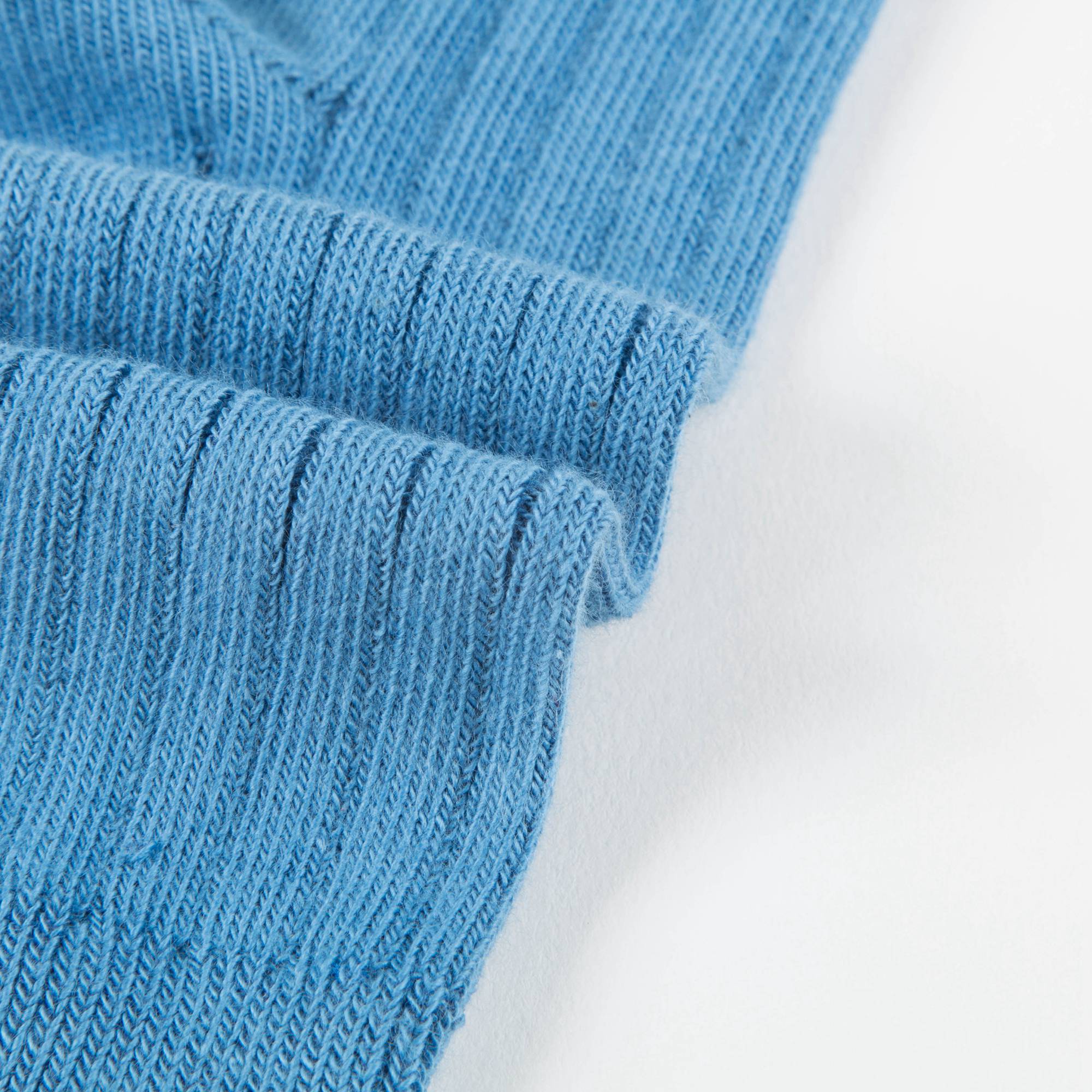 Girls Soft Blue Cotton Knitwear Socks