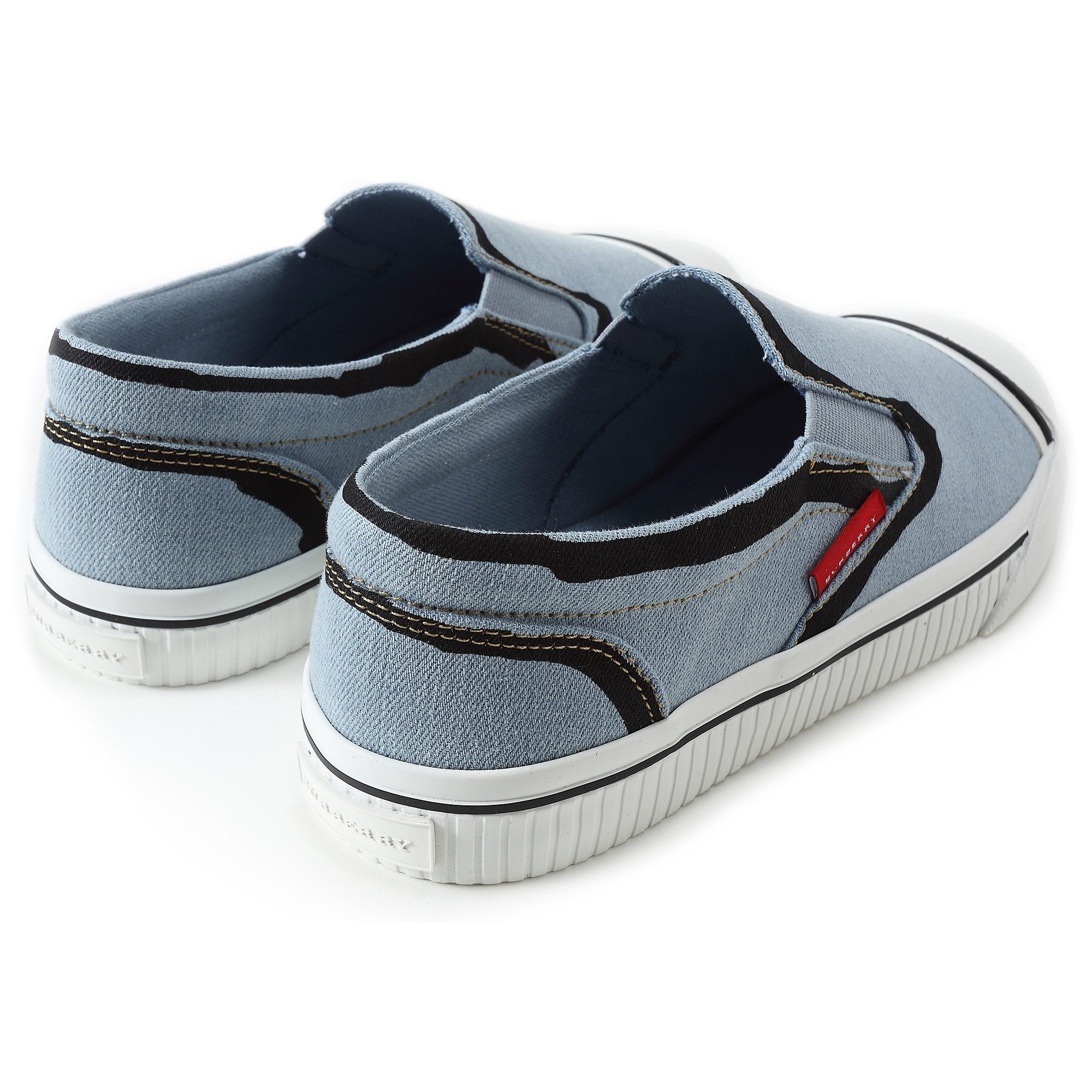 Boys Light Blue Cotton Trainers