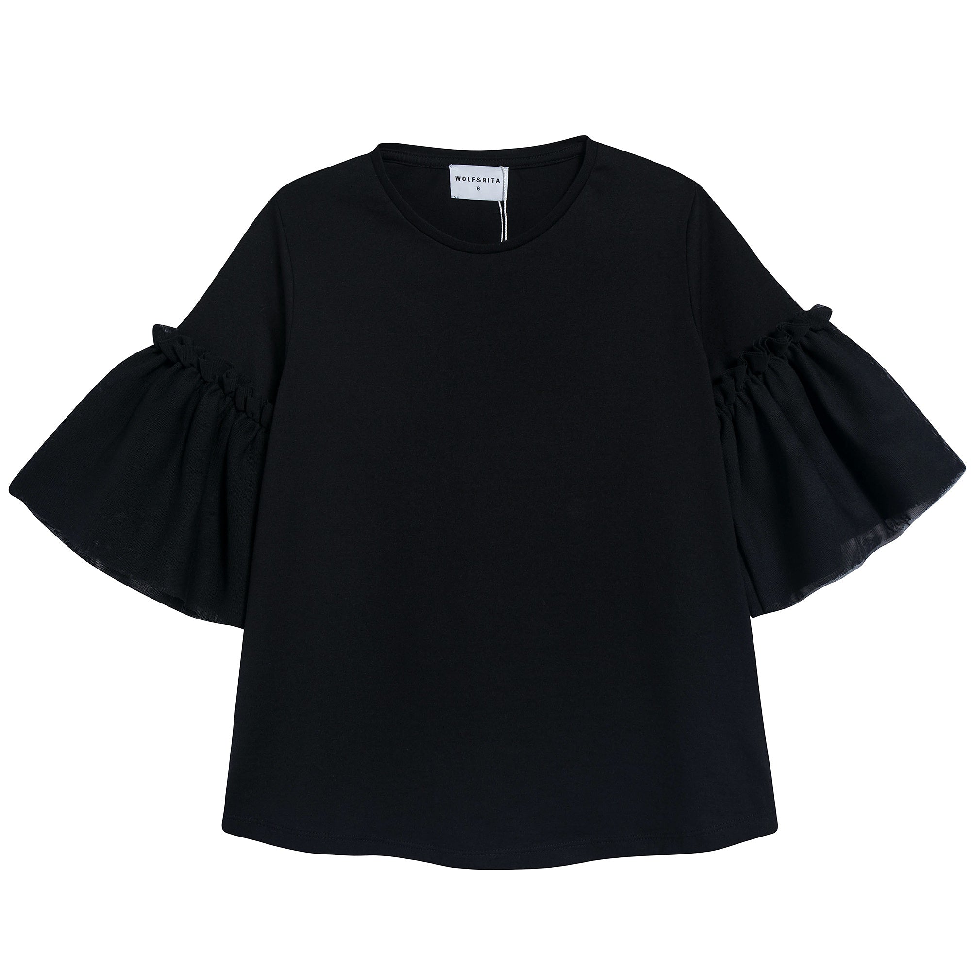 Girls Black Cotton Top
