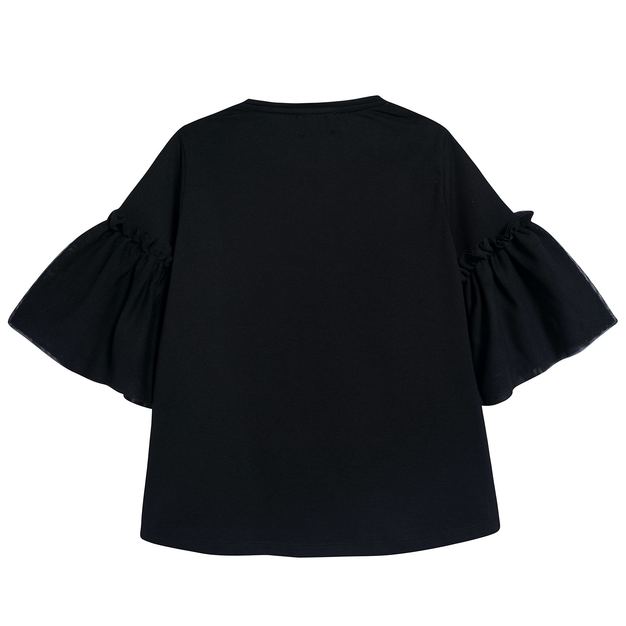 Girls Black Cotton Top