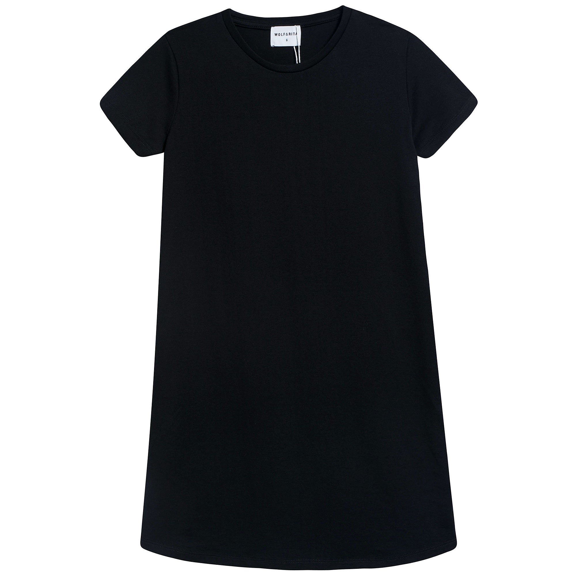 Girls Black Cotton Dress
