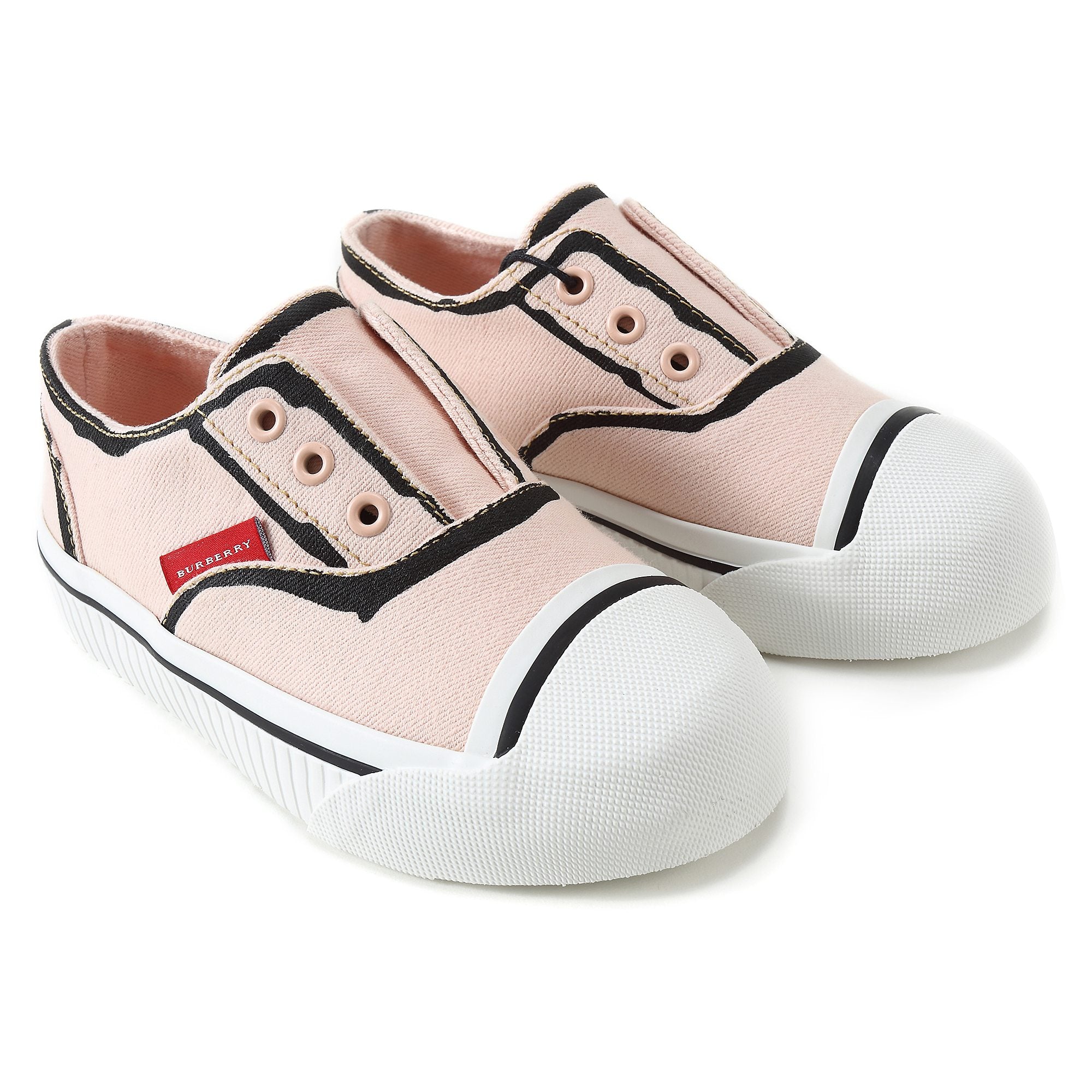 Baby Girls Pale Rose Pink Cotton Trainers