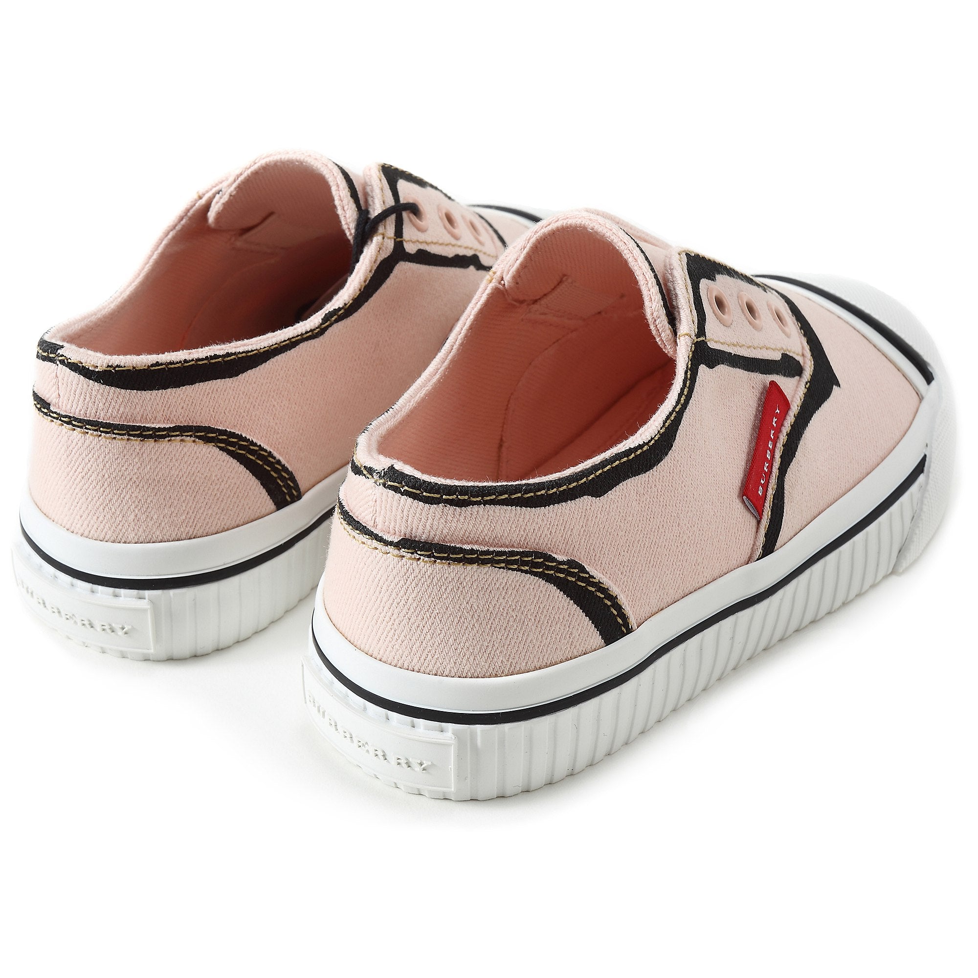 Baby Girls Pale Rose Pink Cotton Trainers