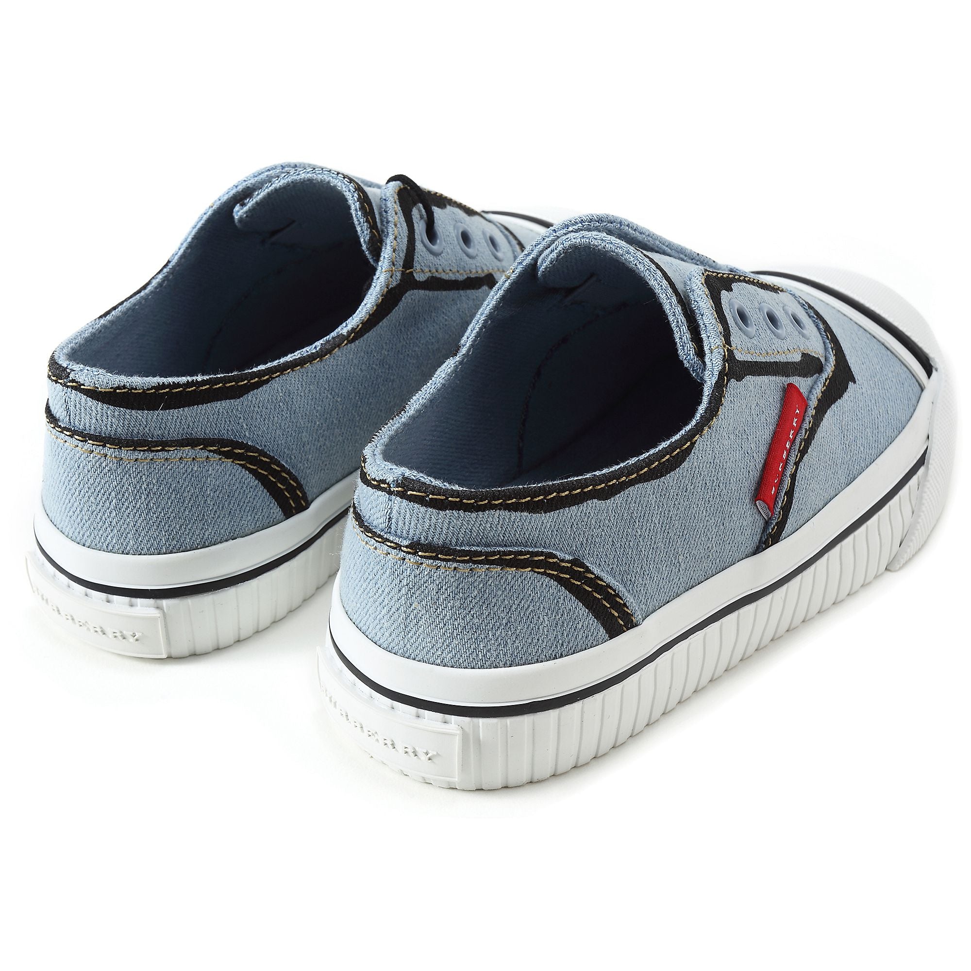 Baby Boys Light Blue Cotton Trainers