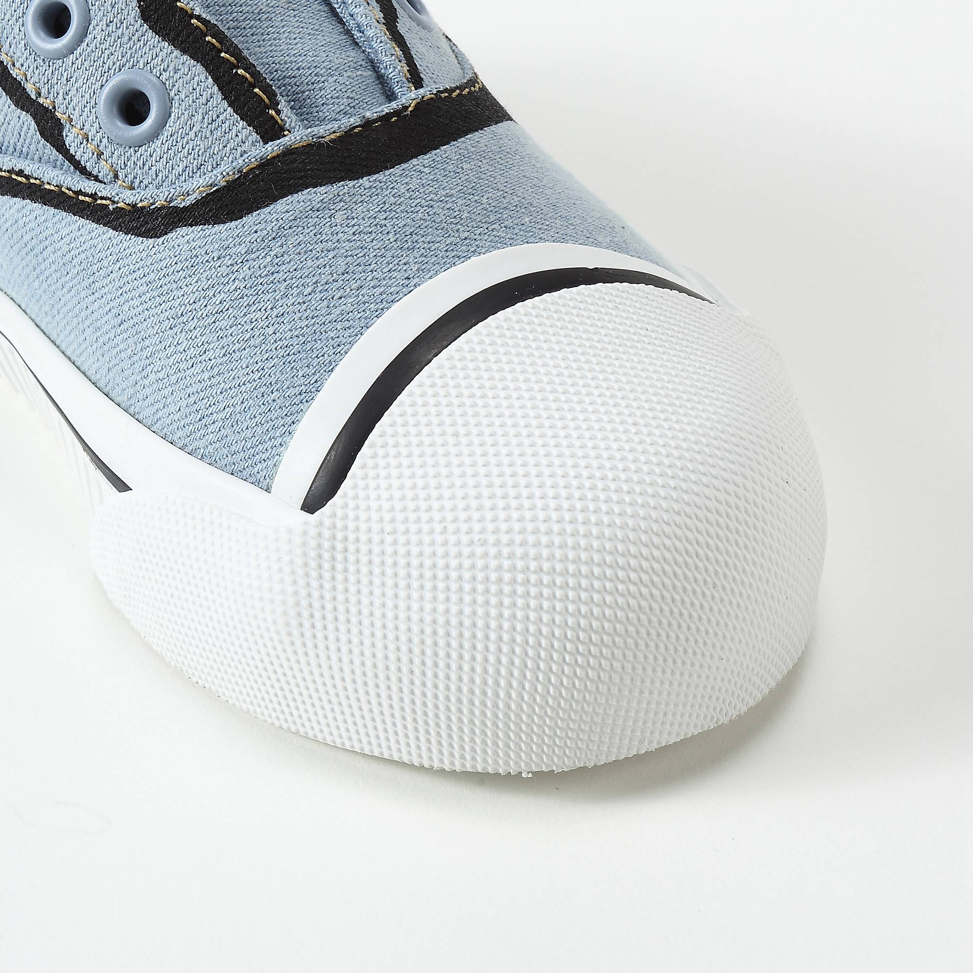 Baby Boys Light Blue Cotton Trainers