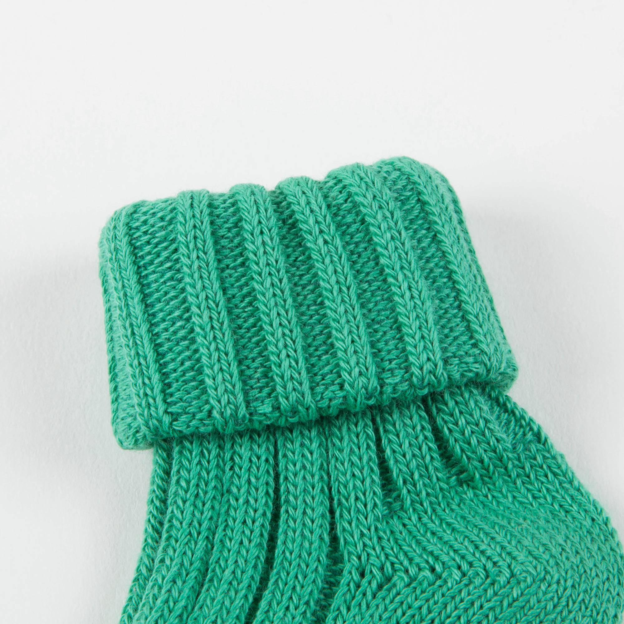 Baby Bright  Green Cotton Knitwear Socks