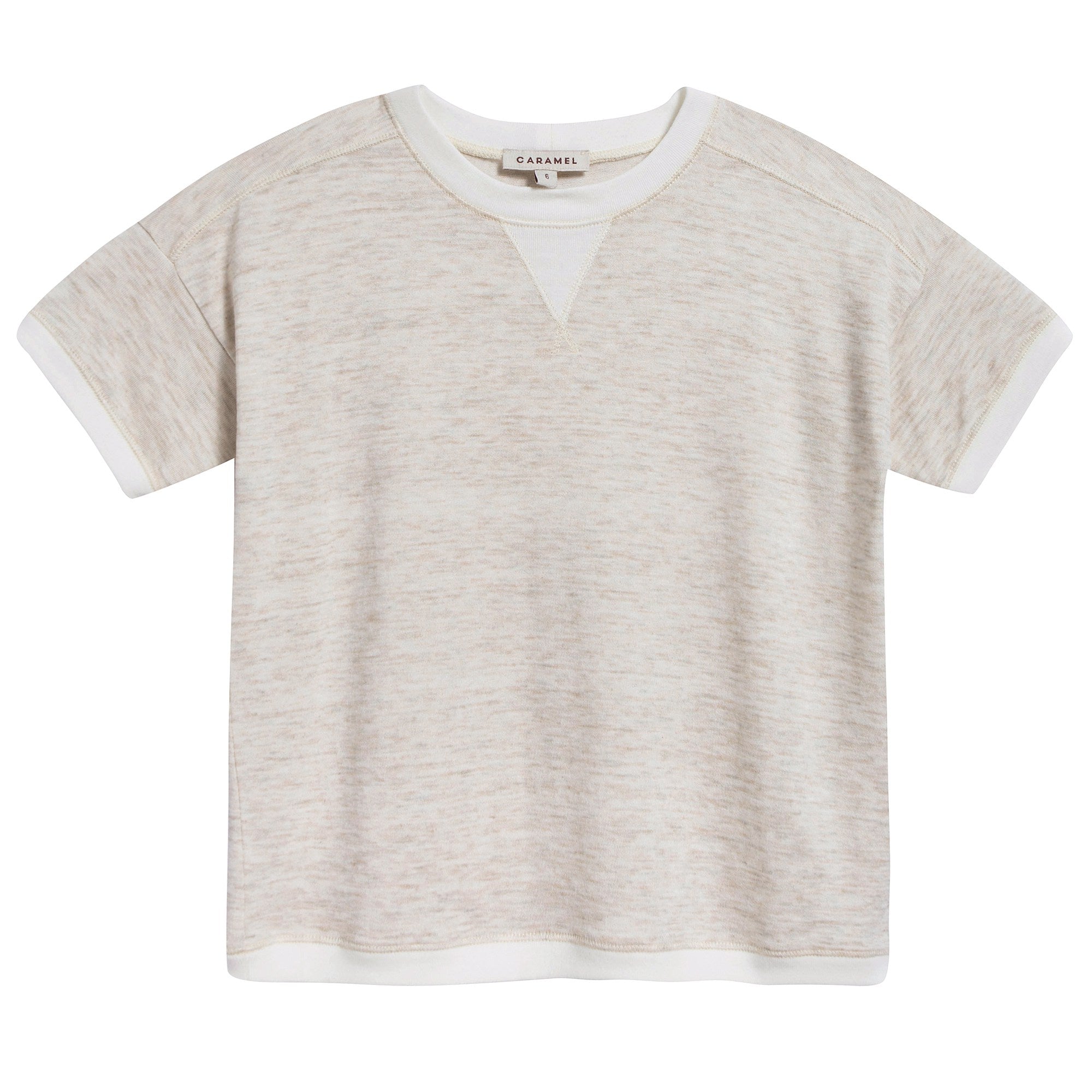 Girls & Boys Oatmeal Cotton Jersey T-Shirt