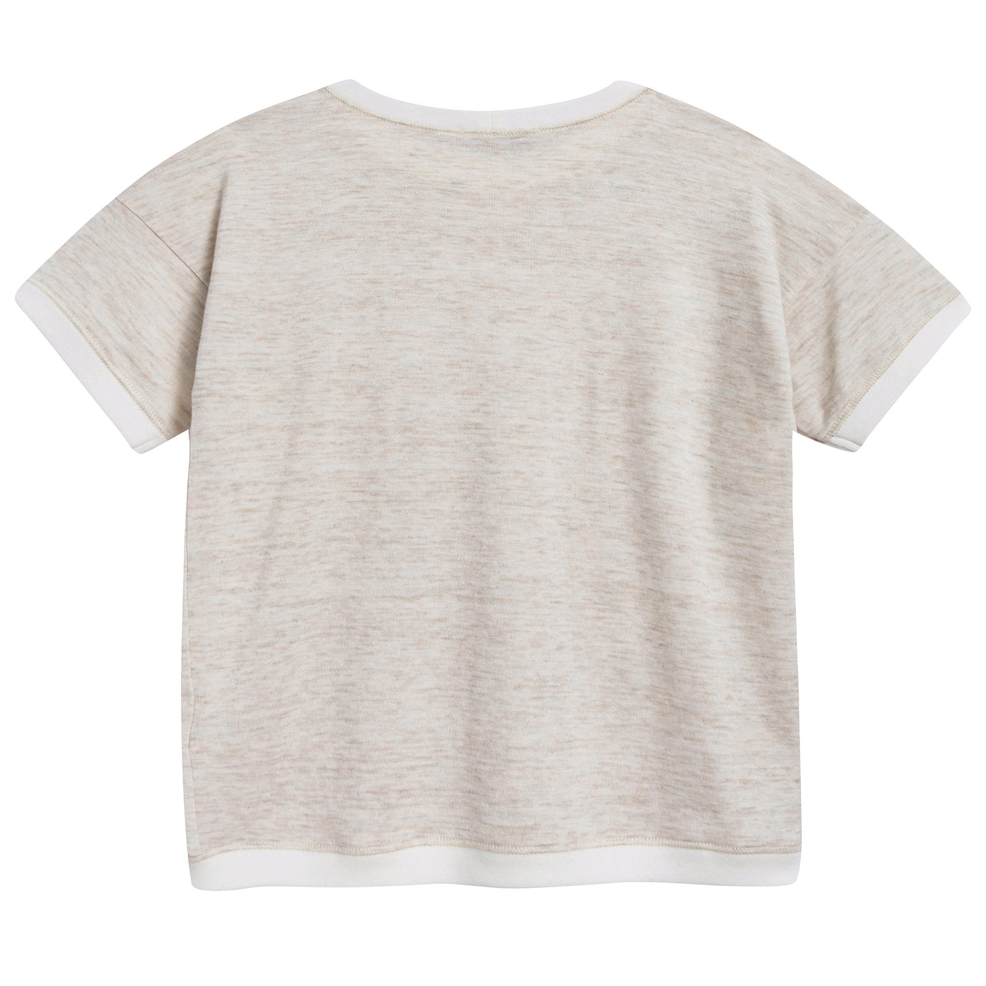 Girls & Boys Oatmeal Cotton Jersey T-Shirt