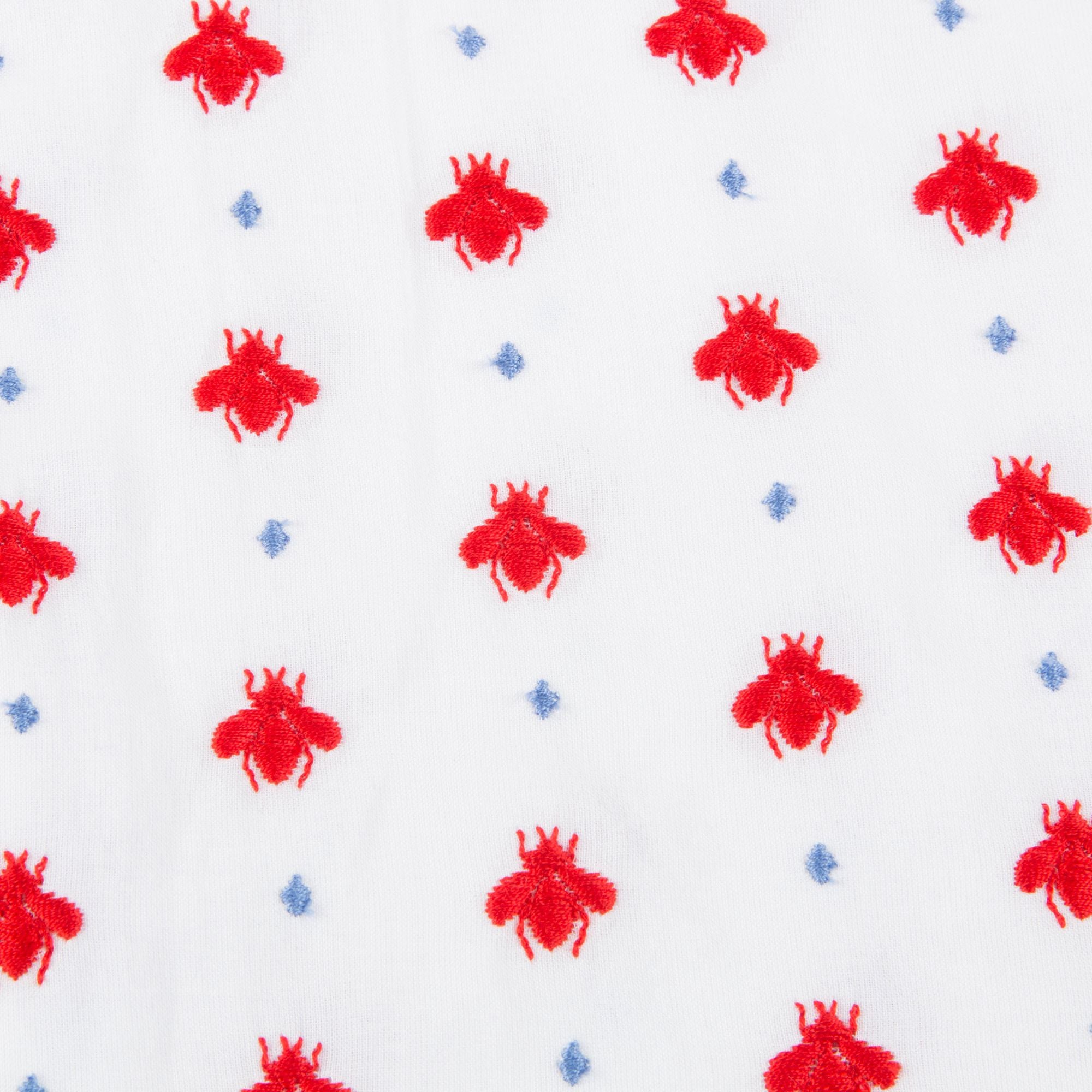 Baby Girls White Milk & Red Printed Dress