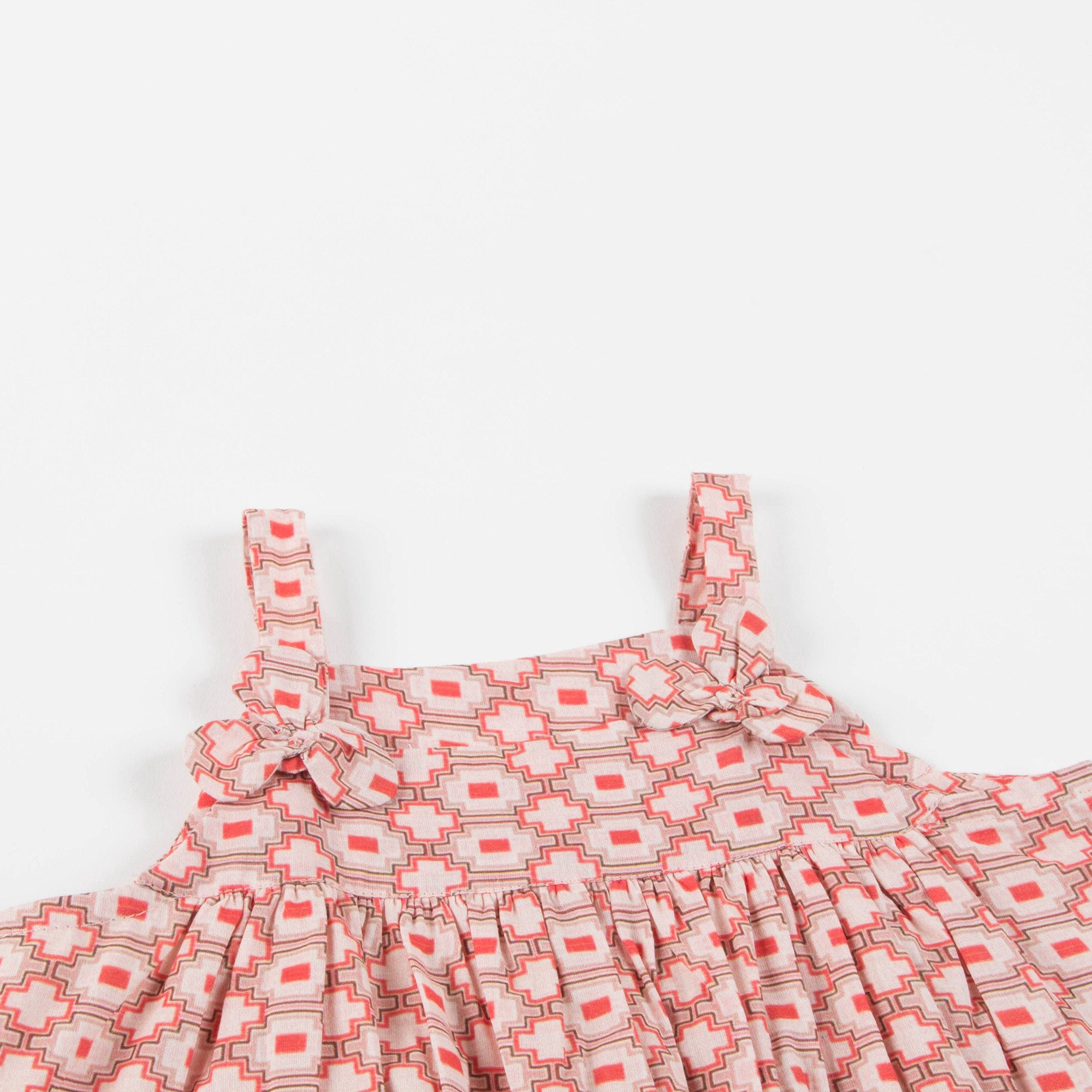 Baby Girls Kaleido Red Woven Dress