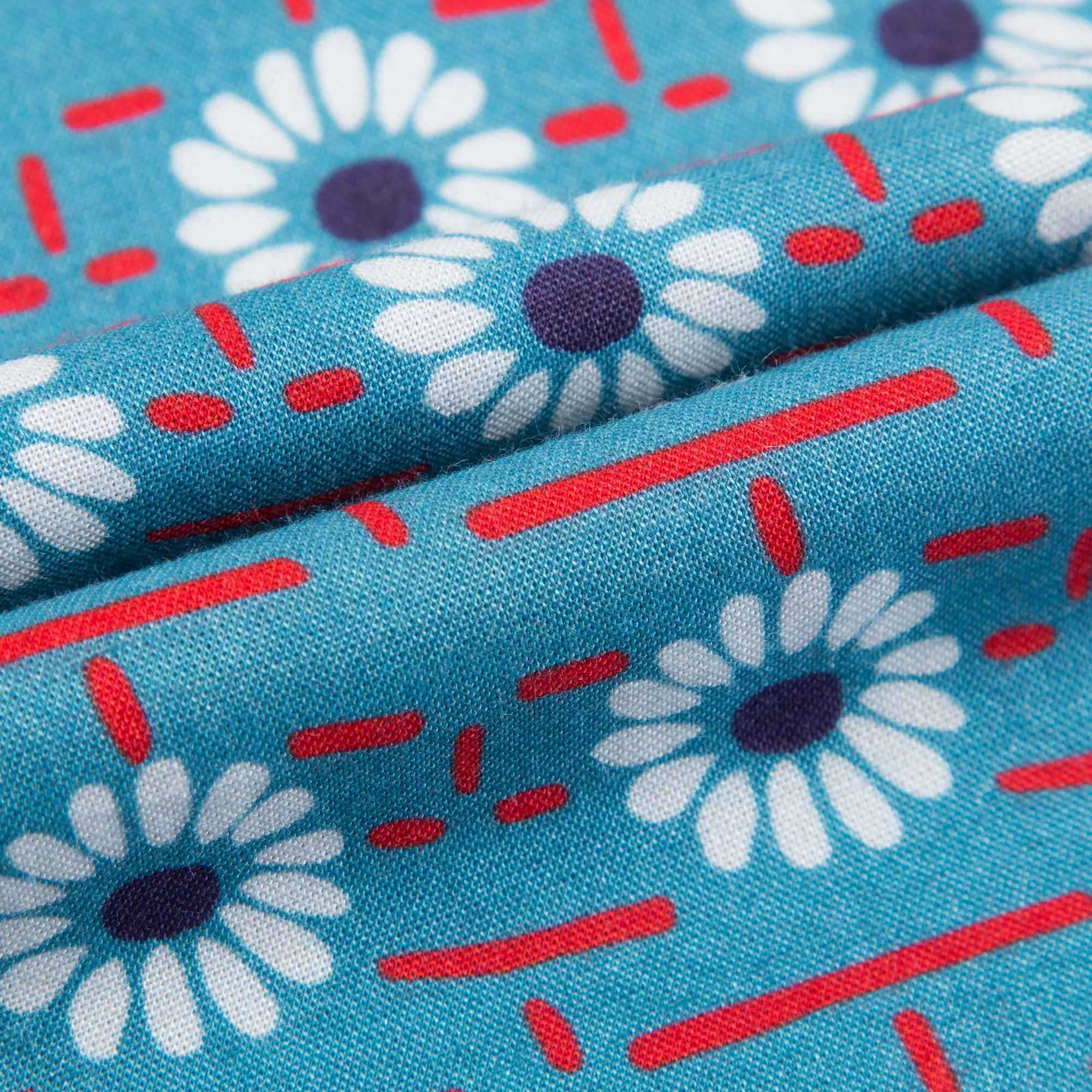 Girls Blue Daisy Printed Dress