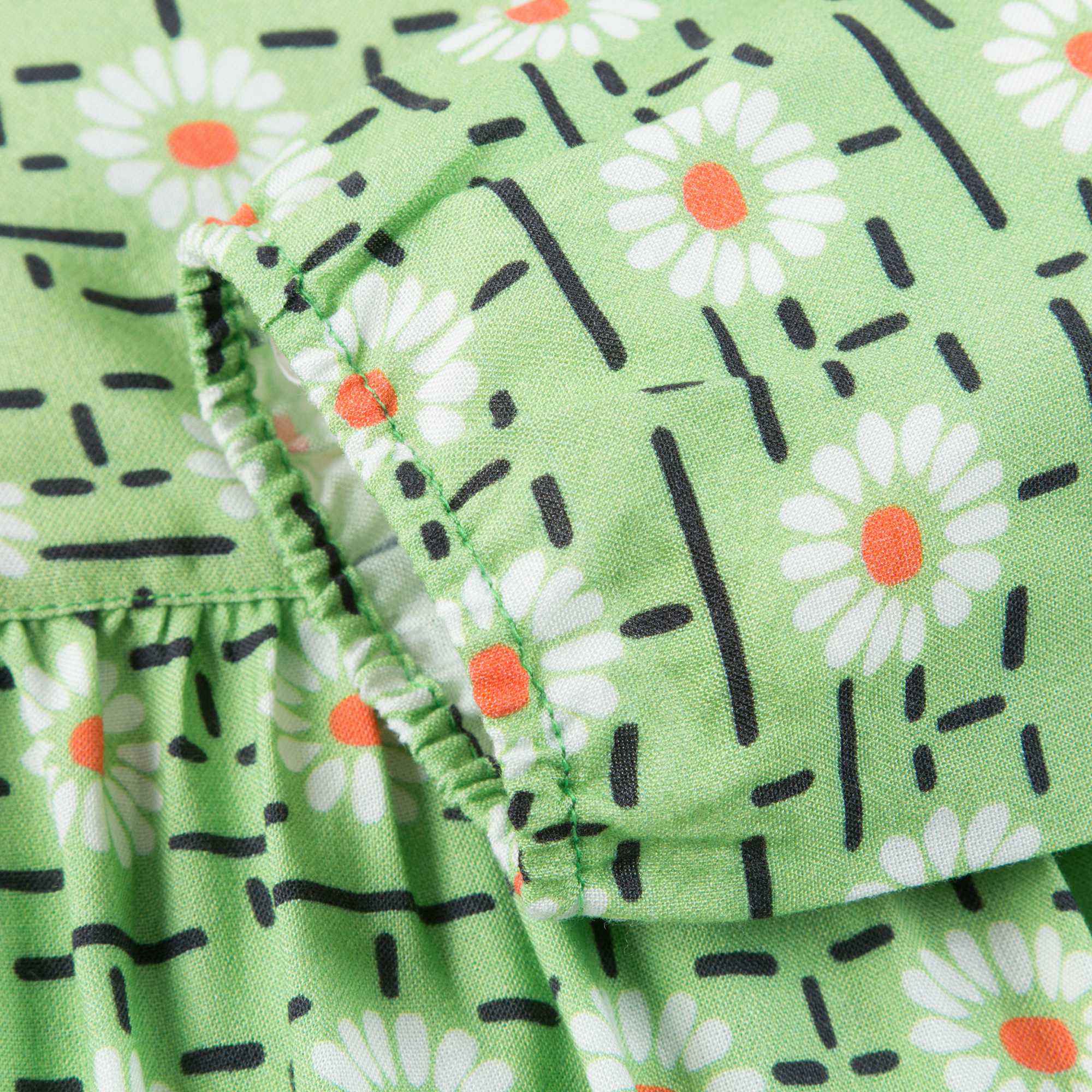 Baby Girls Green Daisy Printed Dress
