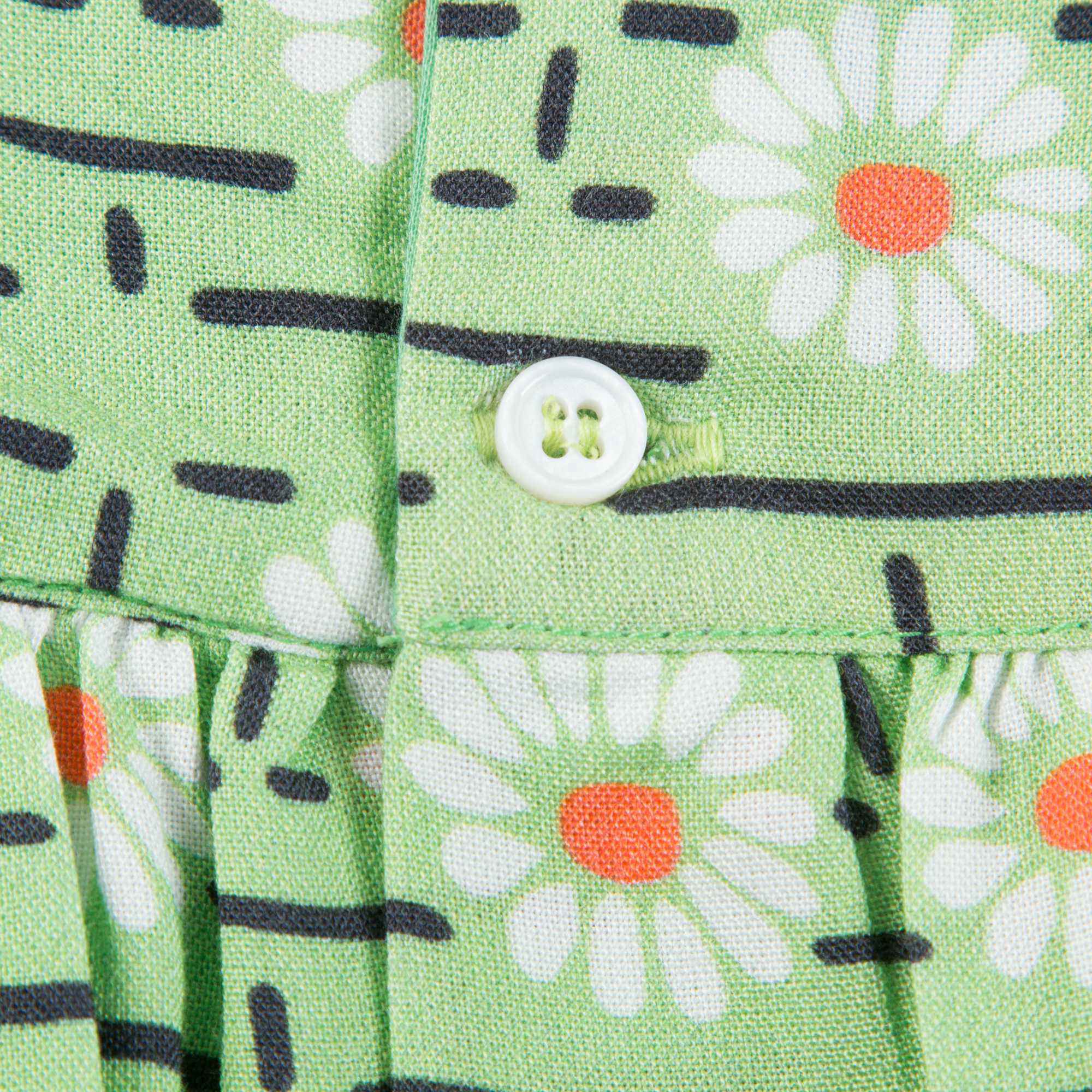Baby Girls Green Daisy Printed Dress