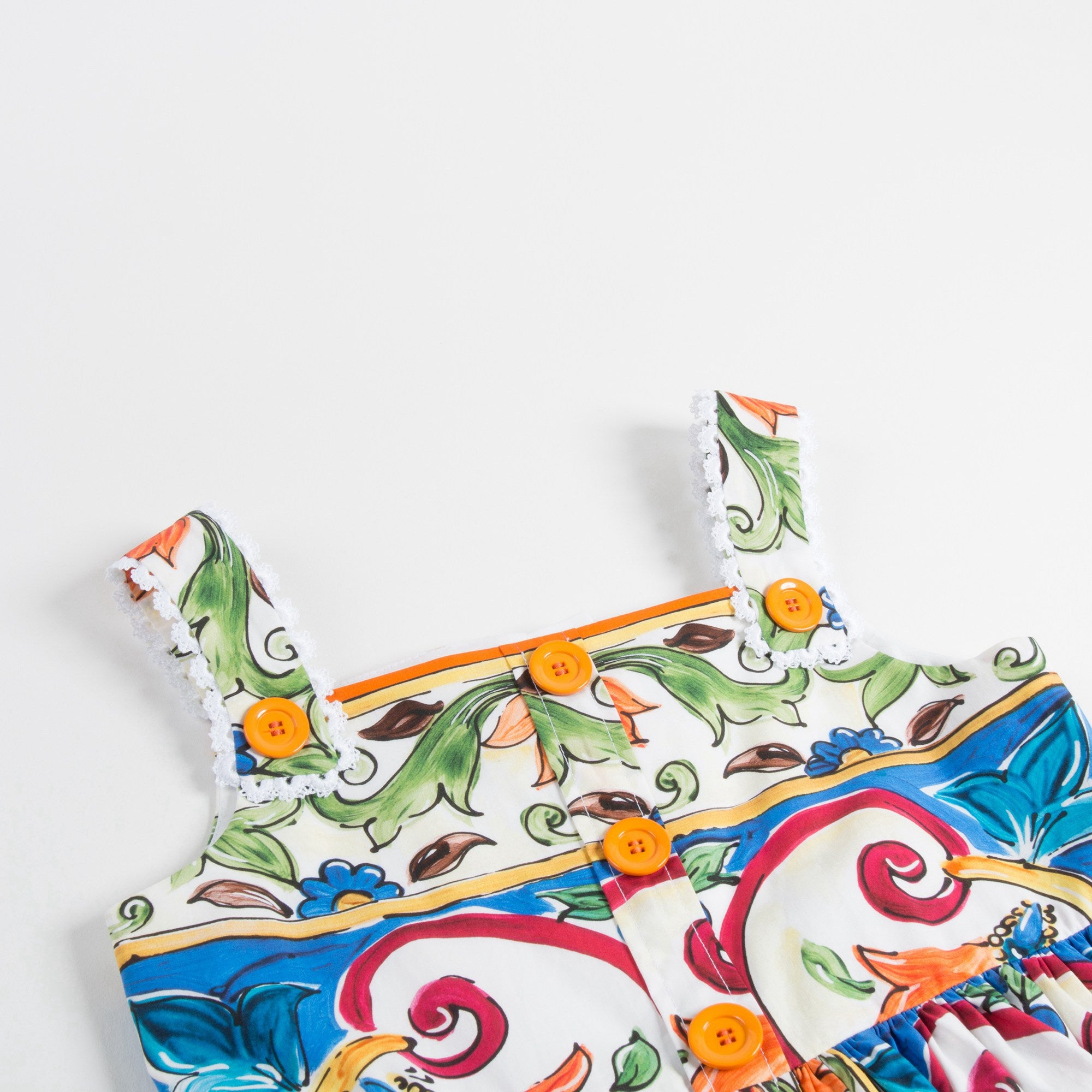 Girls Blue & Green "Maiolica" Dress