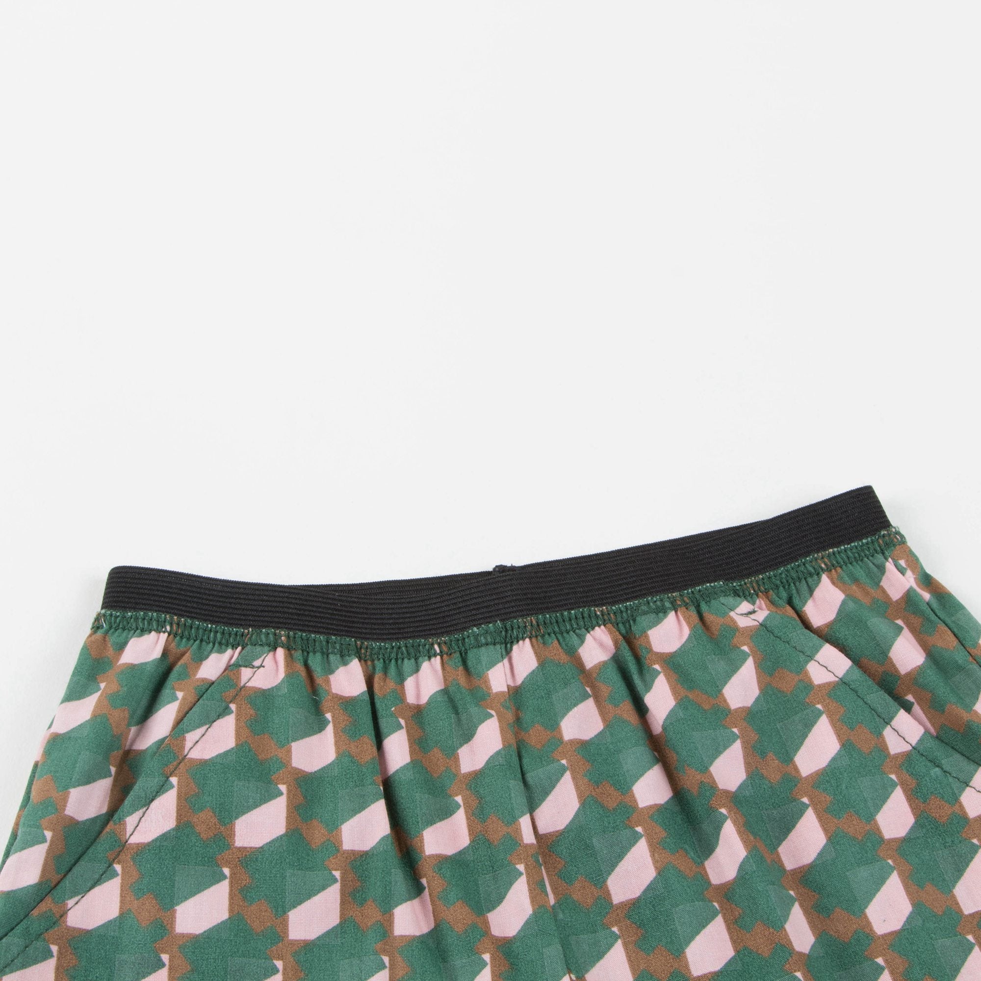 Baby Girls Mint & Pink Woven Shorts