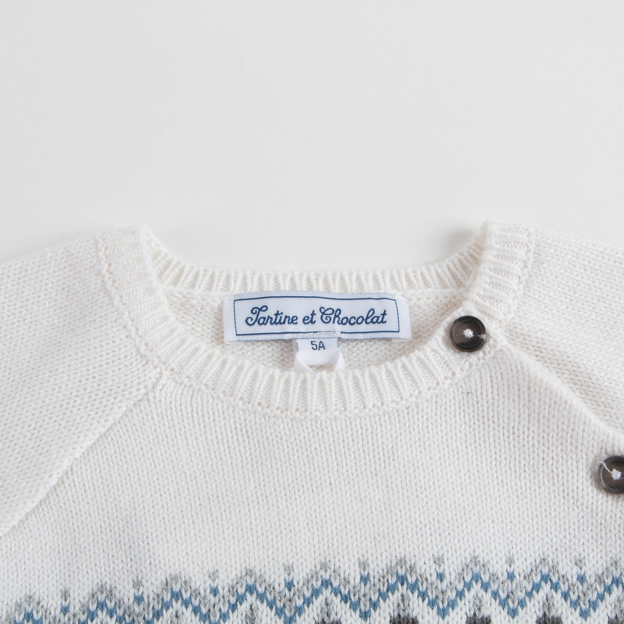 Boys White Cotton Sweater