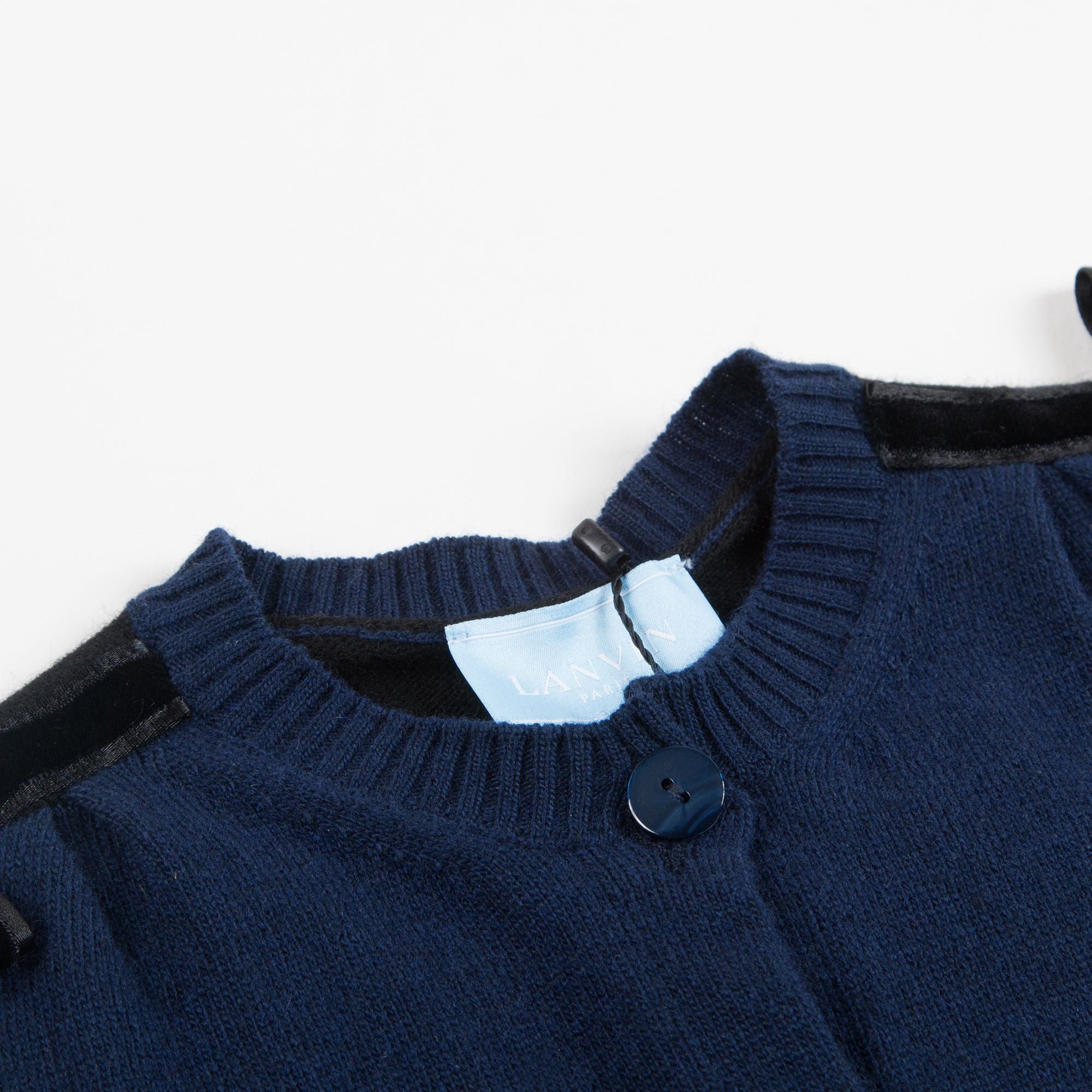 Girls  Blue  Bow  Tie  Cardigan