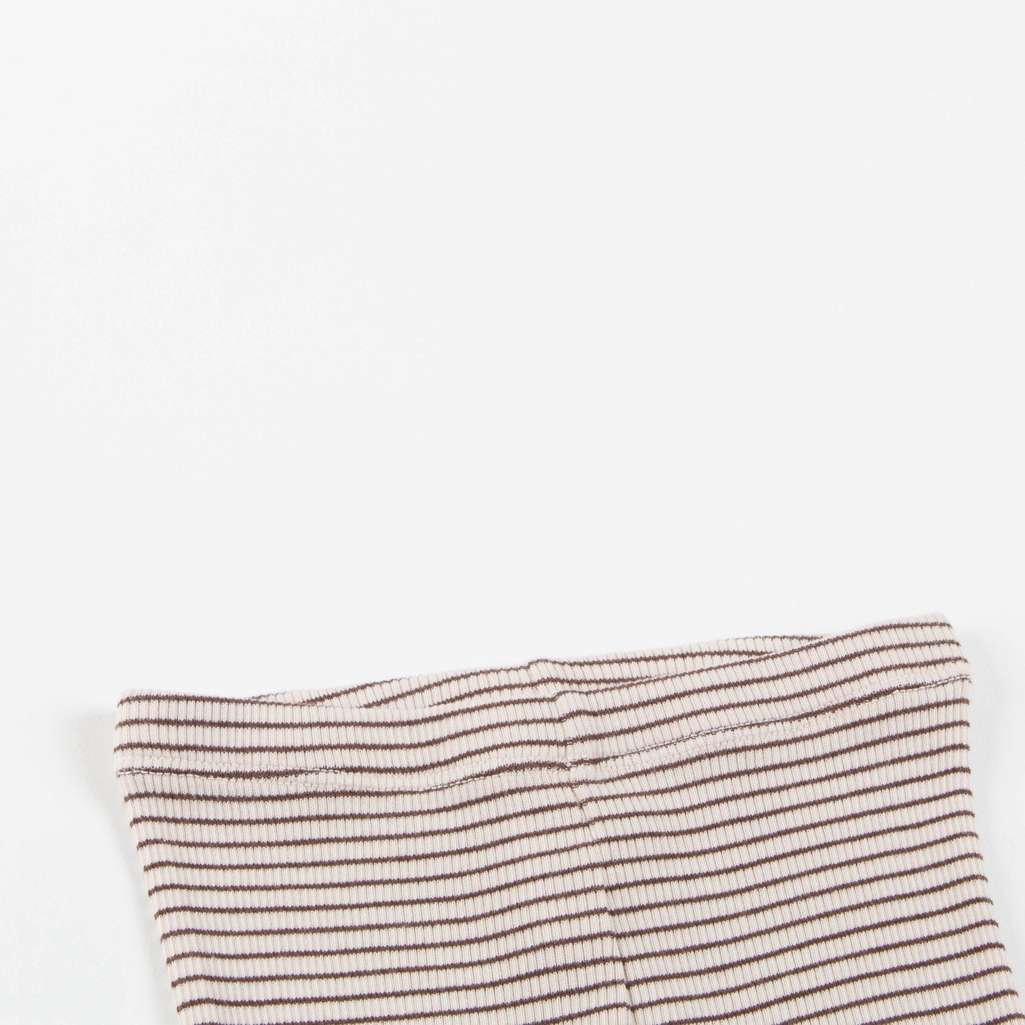 Baby Sand & Chocolate Stripe Cotton Jersey Trousers