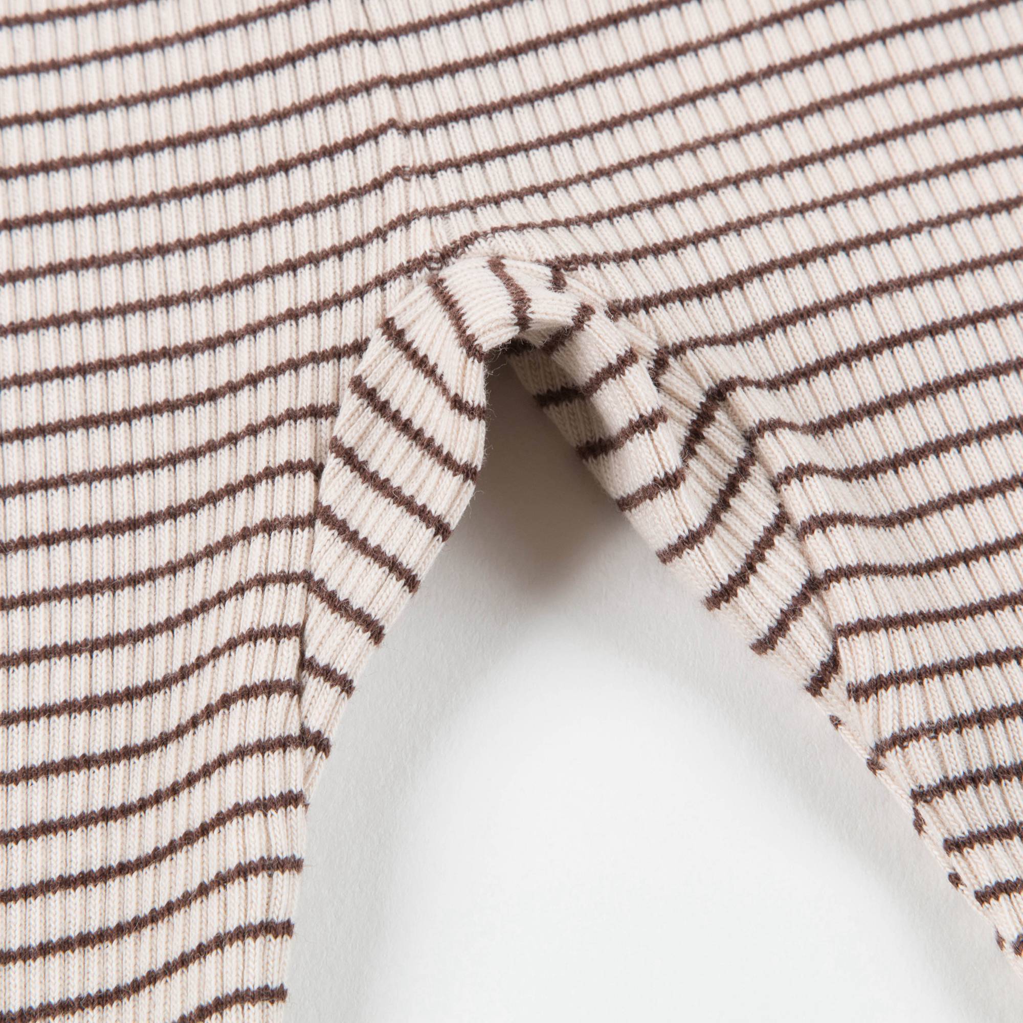 Baby Sand & Chocolate Stripe Cotton Jersey Trousers