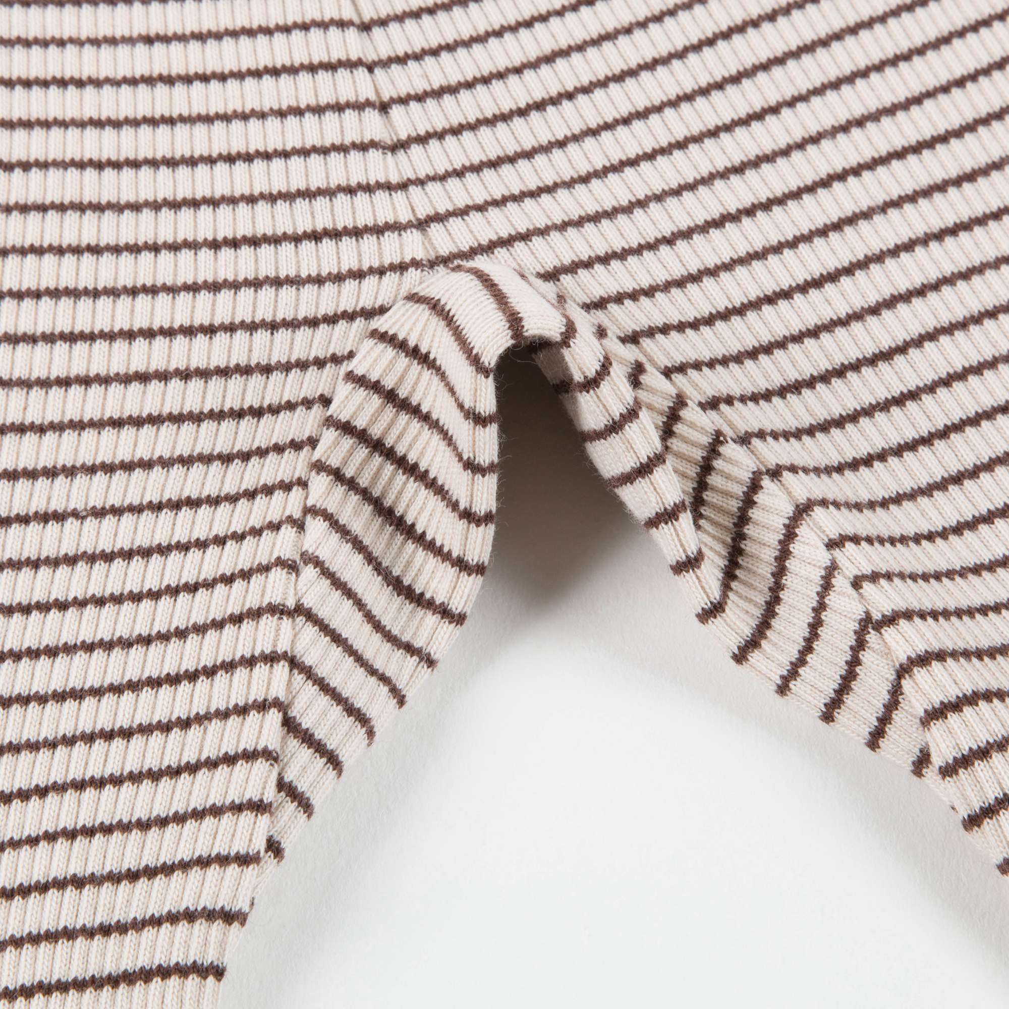 Girls & Boys Sand & Chocolate Stripe Cotton Jersey Trousers