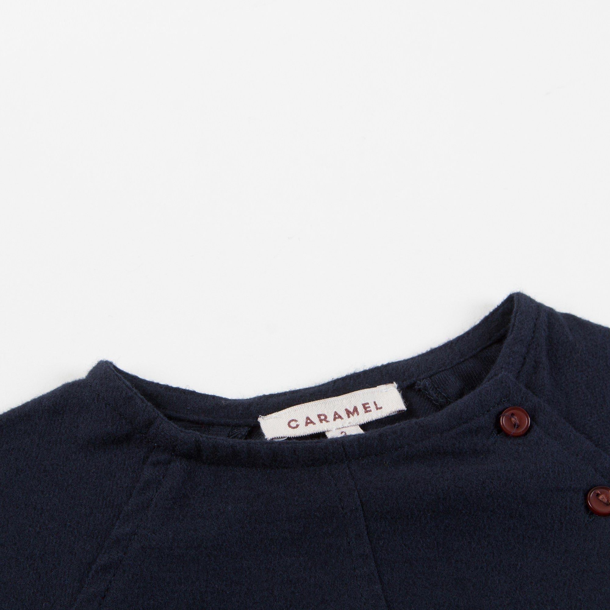 Girls Navy Blue Embroidered Dress