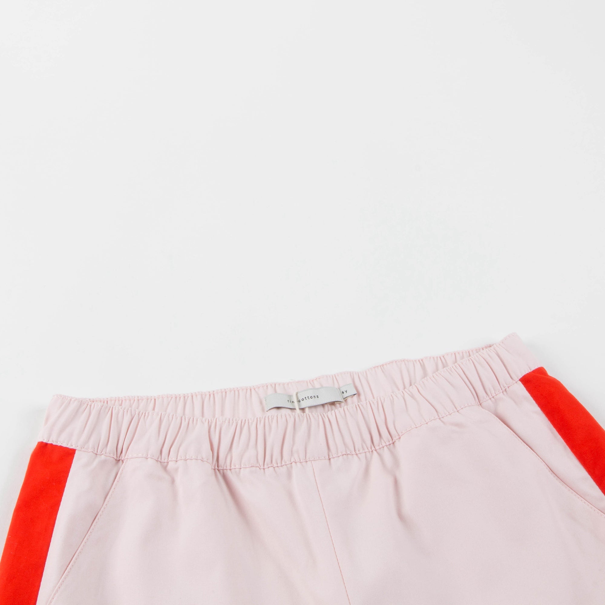 Girls Light Pink & Carmine Shorts
