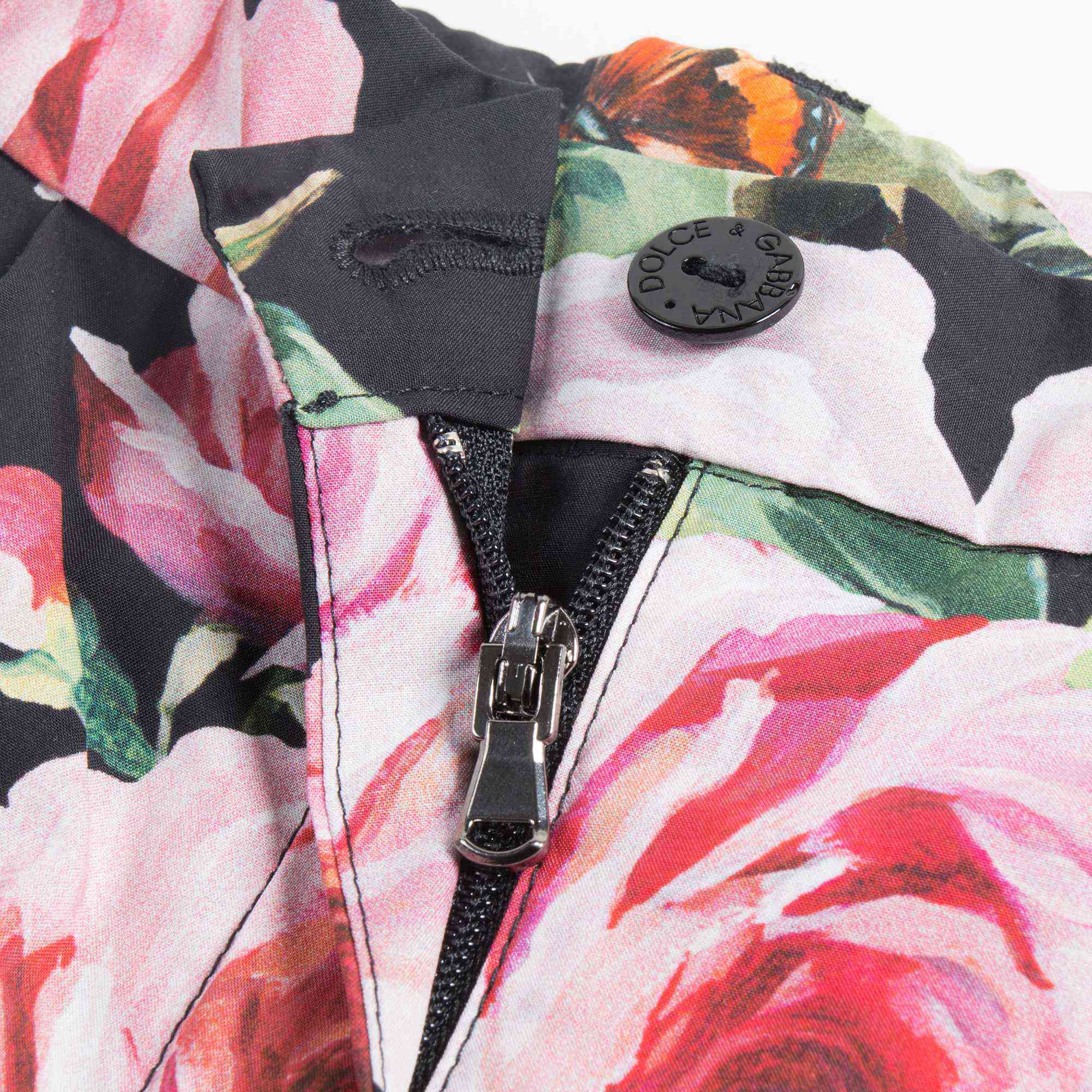 Girls Black Rose Cotton Shorts